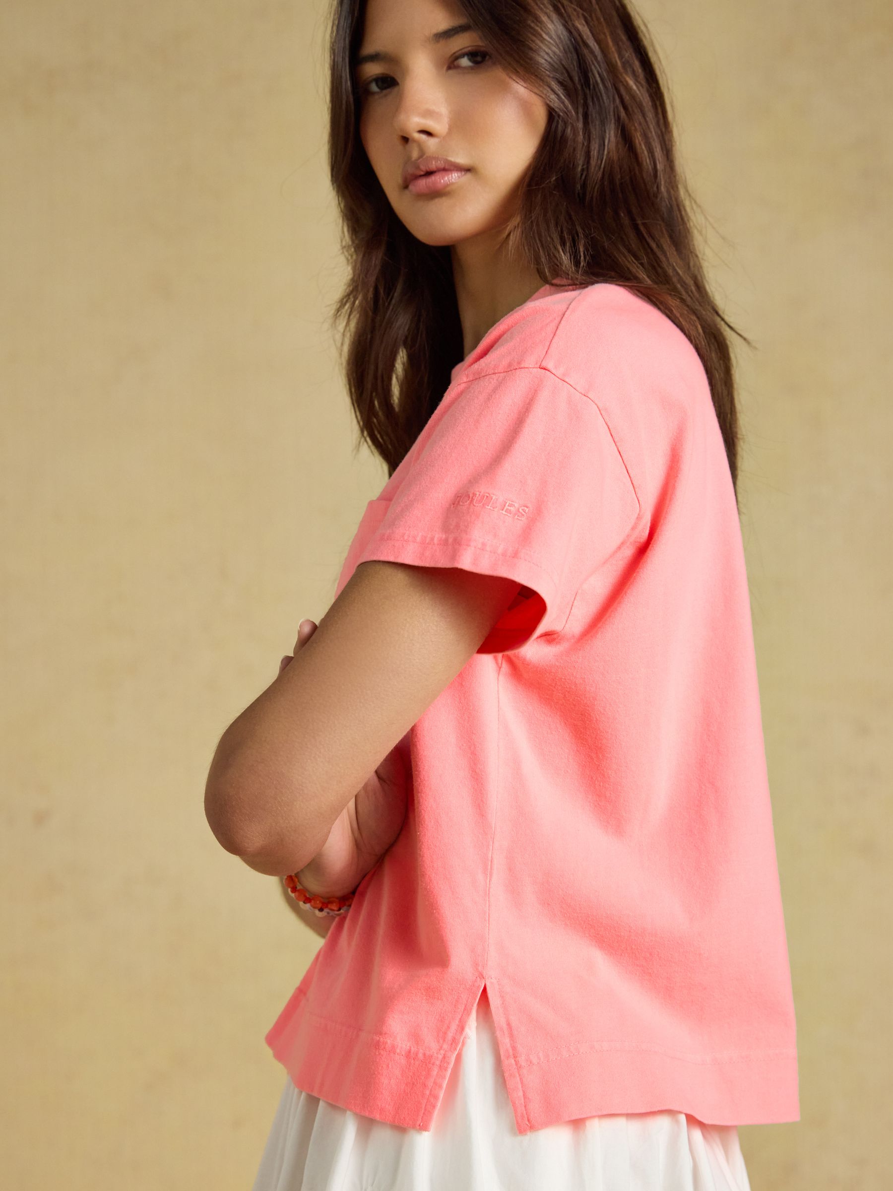 Pink Relaxed Fit Neon Garment Washed Short Sleeve Jersey T-Shirt - Image 4 of 7