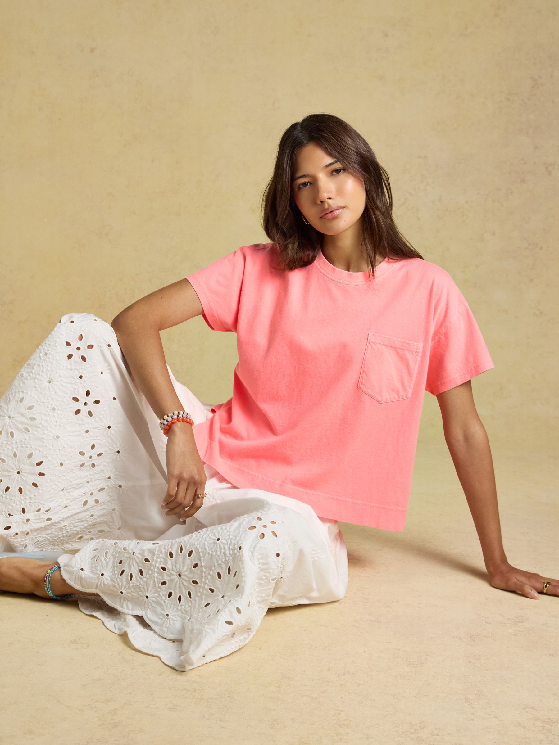 Pink Relaxed Fit Neon Garment Washed Short Sleeve Jersey T-Shirt - Image 5 of 7