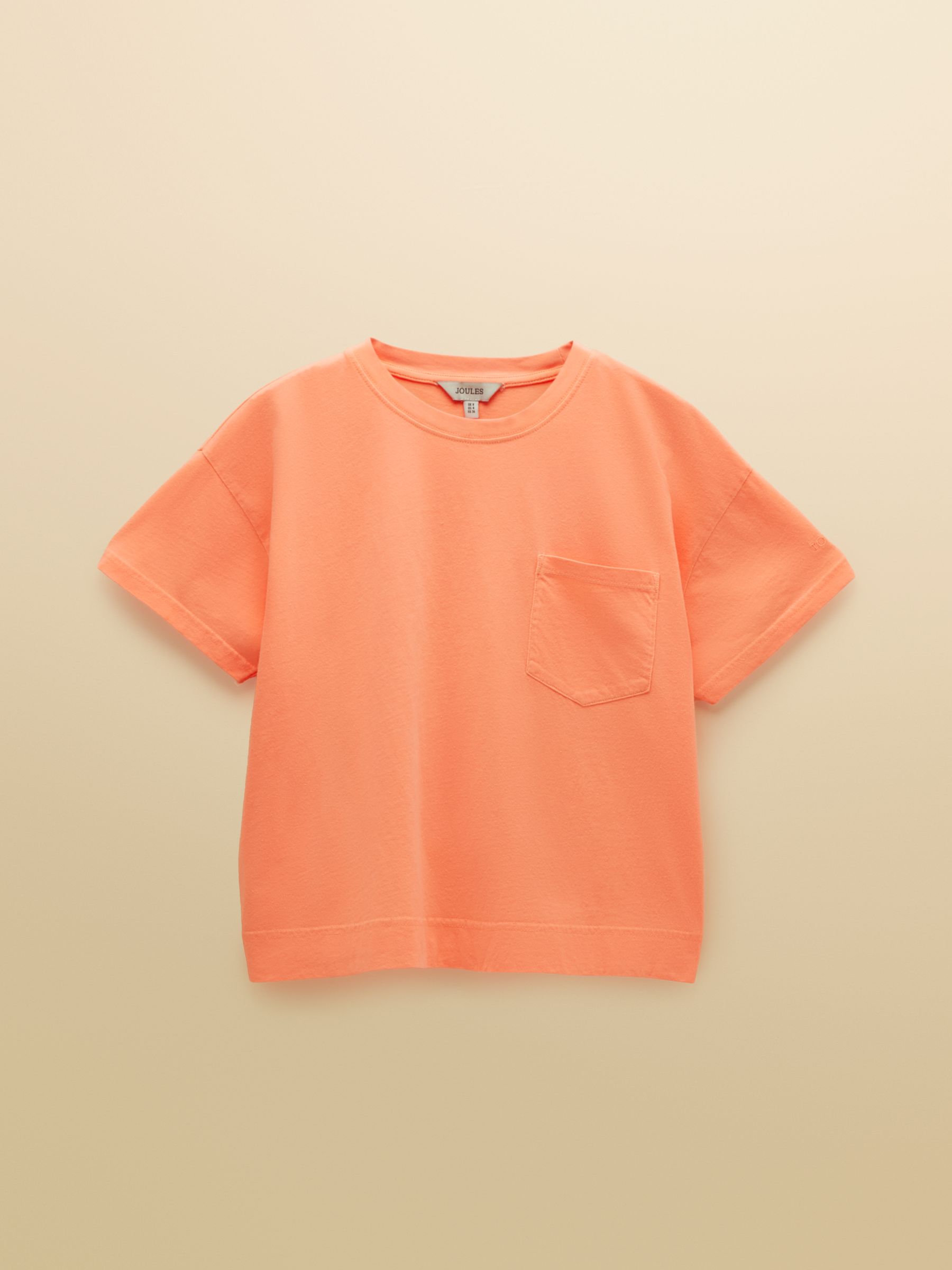 Orange Relaxed Fit Neon Garment Washed Short Sleeve Jersey T-Shirt - Image 7 of 7