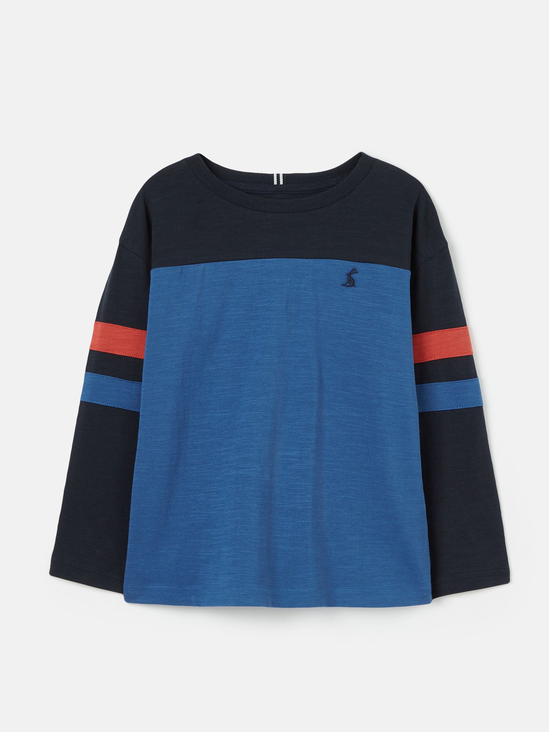 Grayson Blue Long Sleeve Colourblock T-Shirt - Image 1 of 5