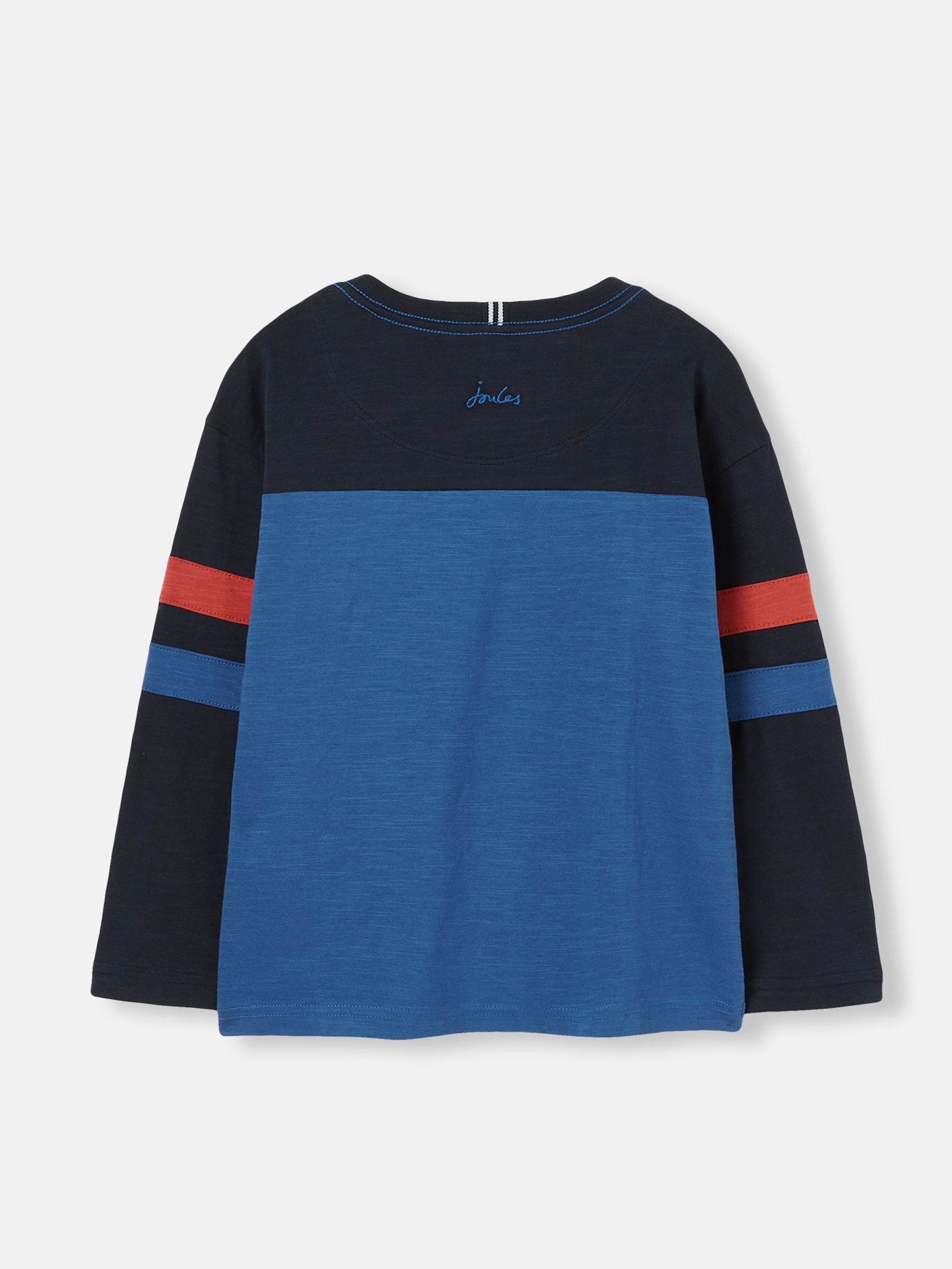 Grayson Blue Long Sleeve Colourblock T-Shirt - Image 2 of 5