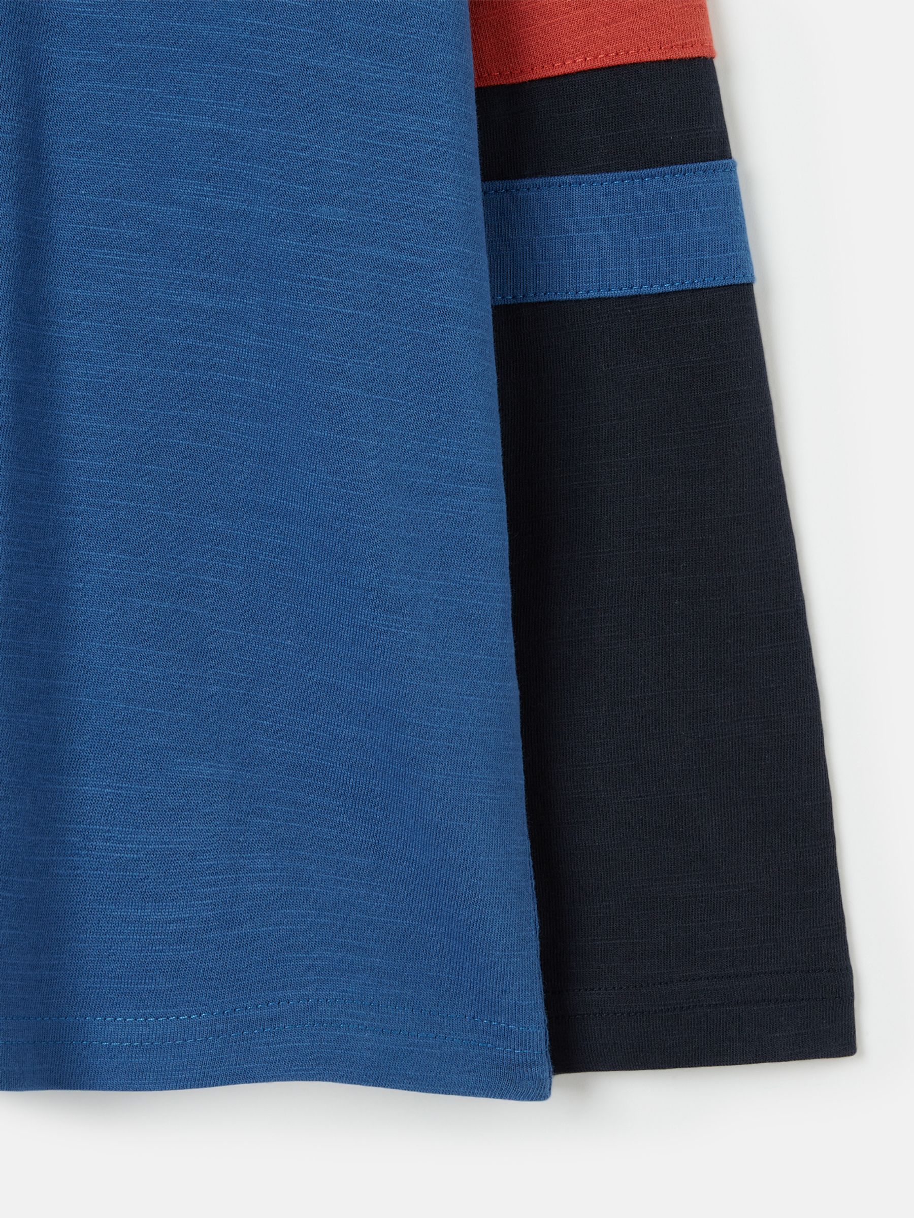 Grayson Blue Long Sleeve Colourblock T-Shirt - Image 4 of 5