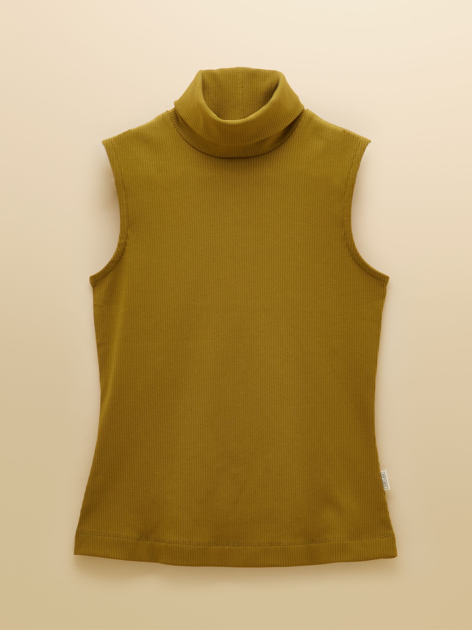 Green Ribbed Cotton Rich Sleeveless Roll Neck - Image 6 of 6 Green Ribbed Cotton Rich Sleeveless Roll Neck - Image 6 of 6