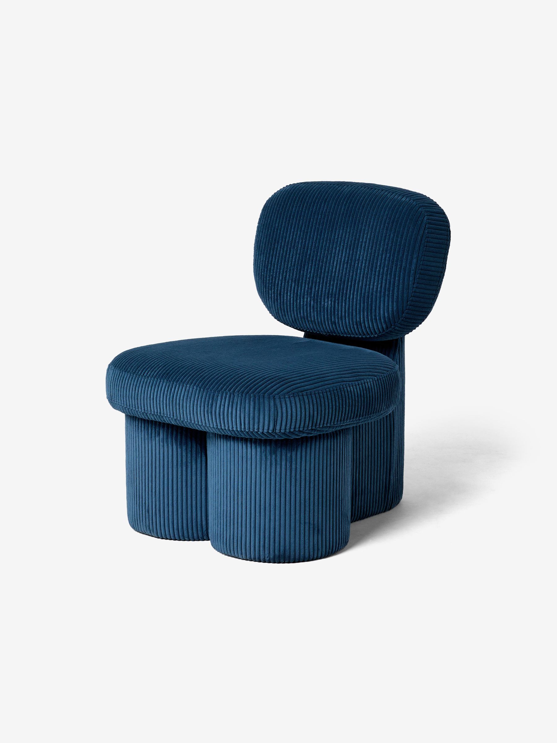 Thea Accent Chair in Steel Blue - Image 5 of 6