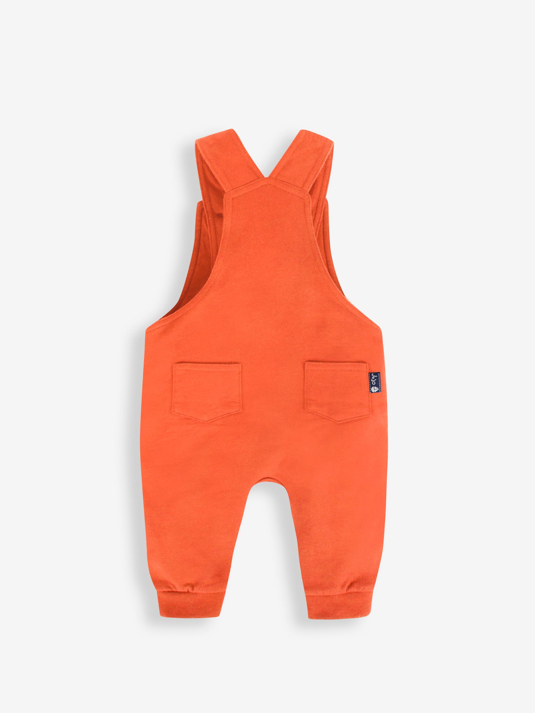 Orange Highland Cow Boys' Bear Appliqué Dungarees & Stripe Top Set - Image 3 of 7