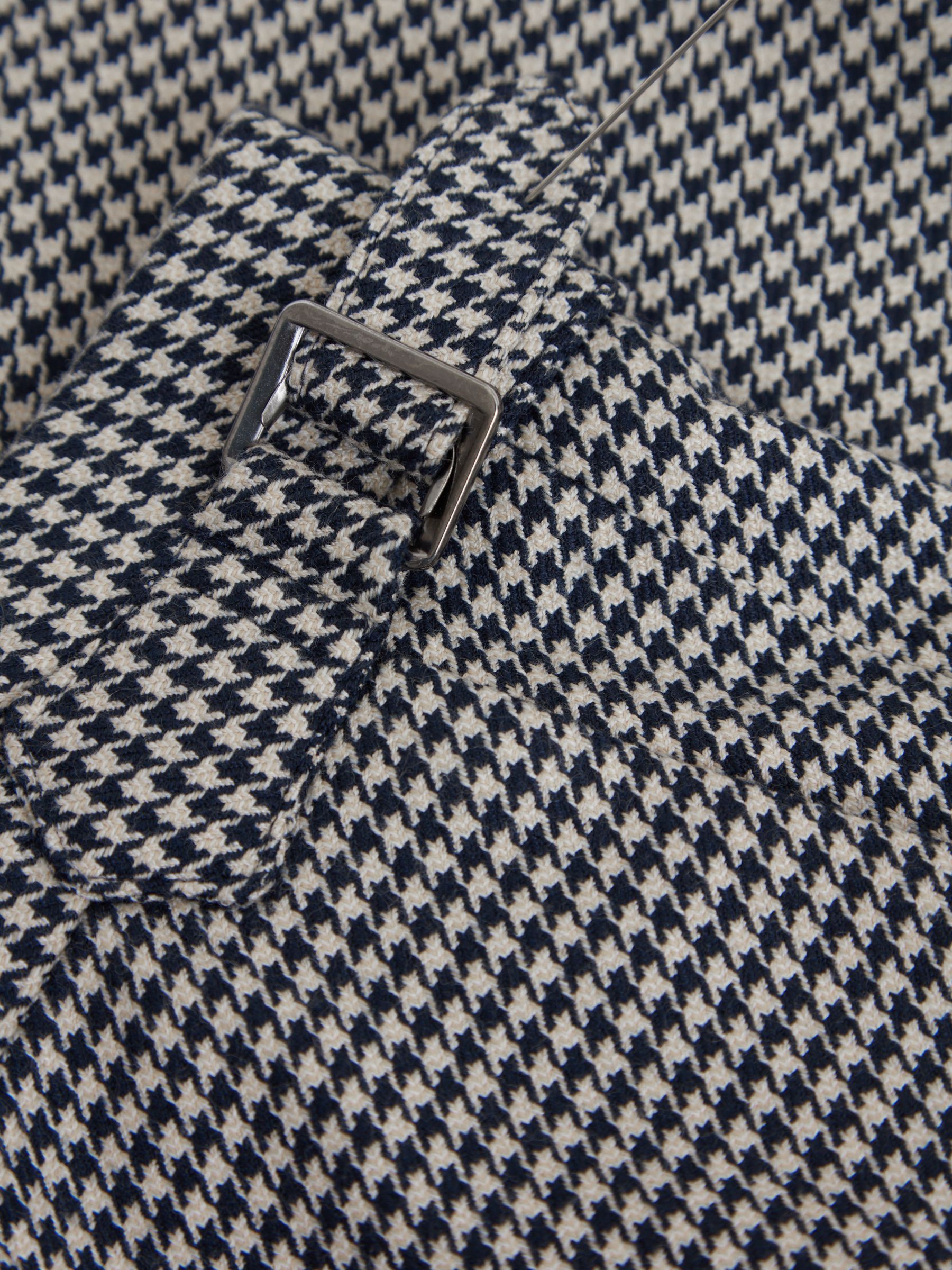 Slim Fit Puppytooth Adjuster Trousers in Grey - Image 6 of 6