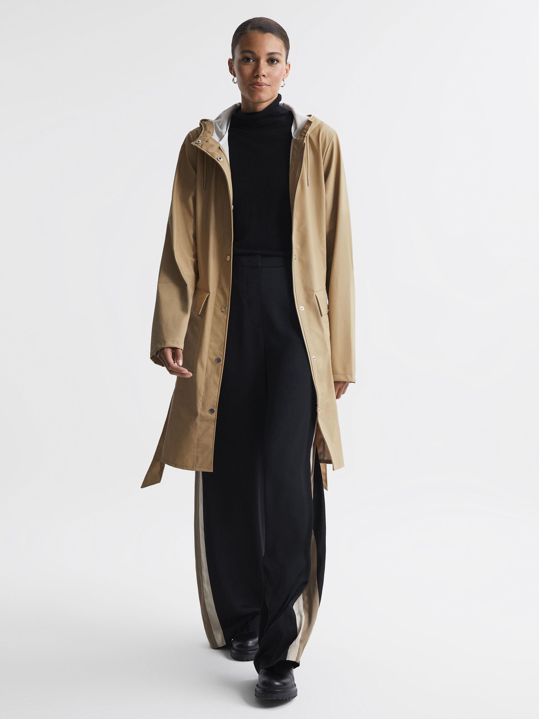 Rains Trench Coat in Sand - Image 3 of 6