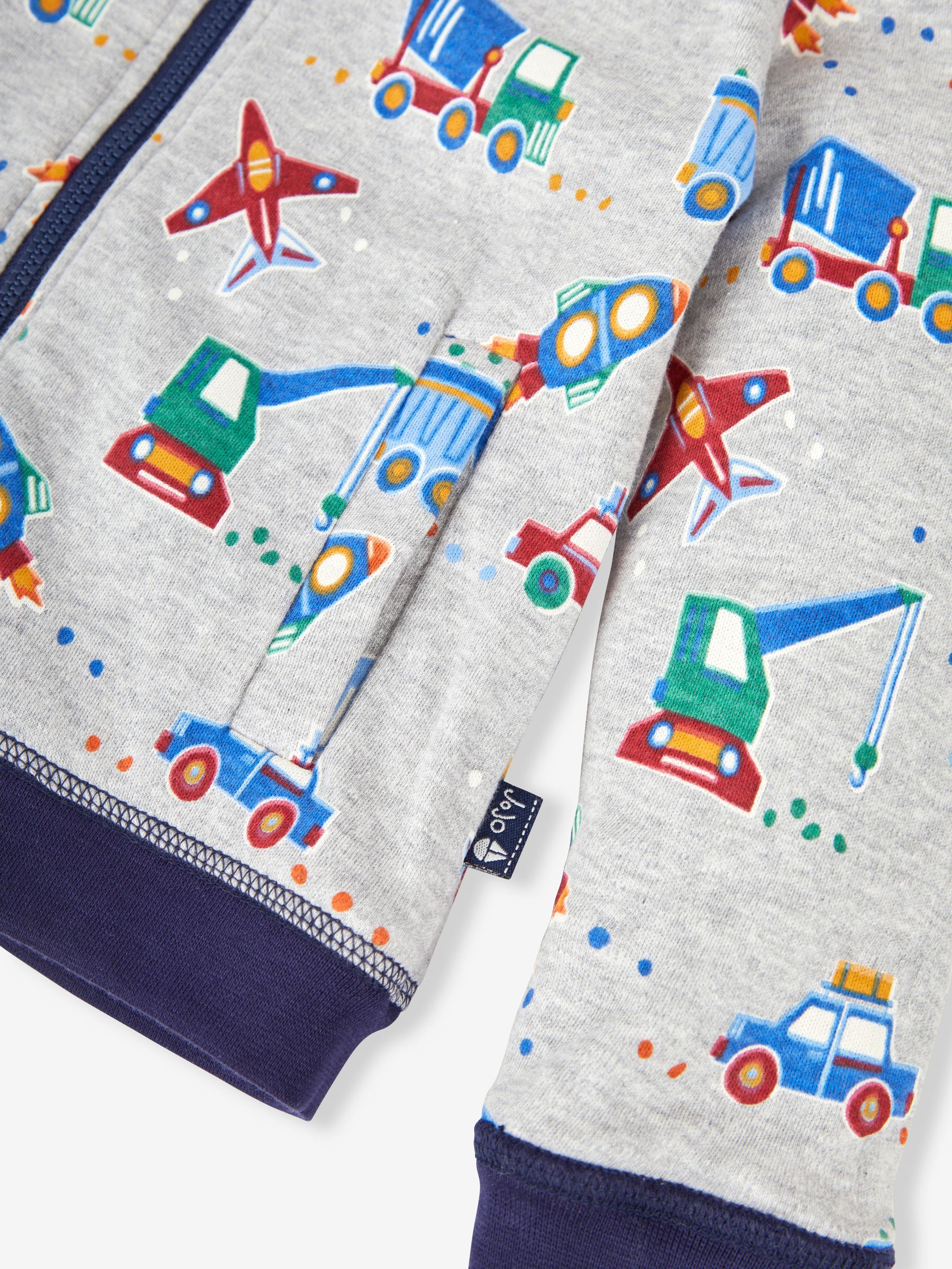 Navy Blue Rocket Appliqué Reversible Hoodie - Image 6 of 7