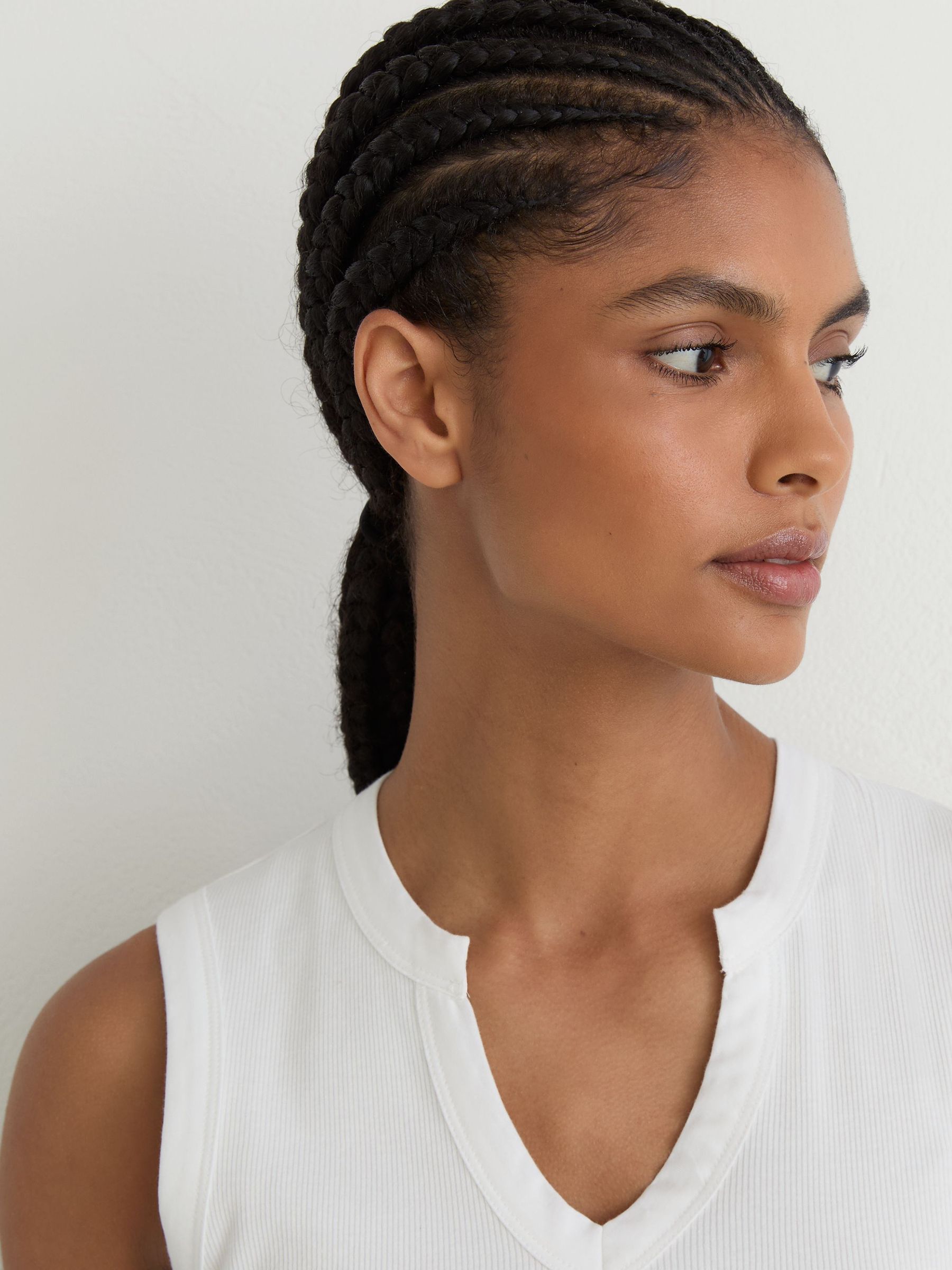 Knitted Vest in White - Image 1 of 6