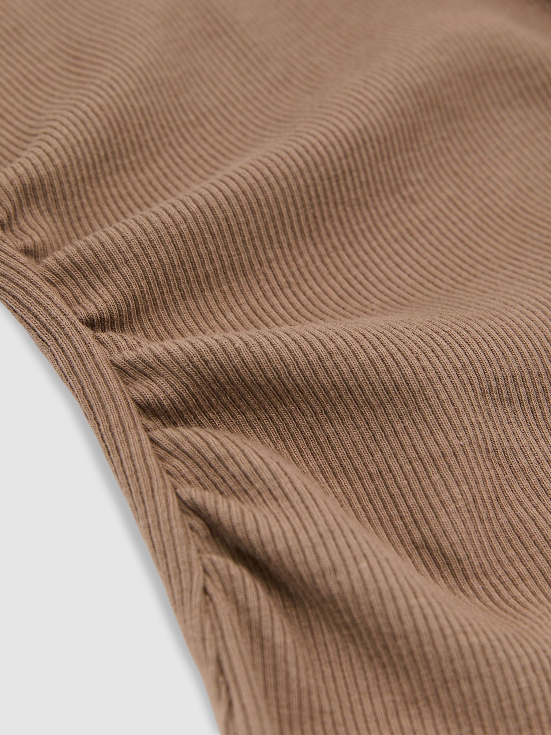 Cotton-Stretch Notch-Detail Vest in Taupe Neutral - Image 5 of 5