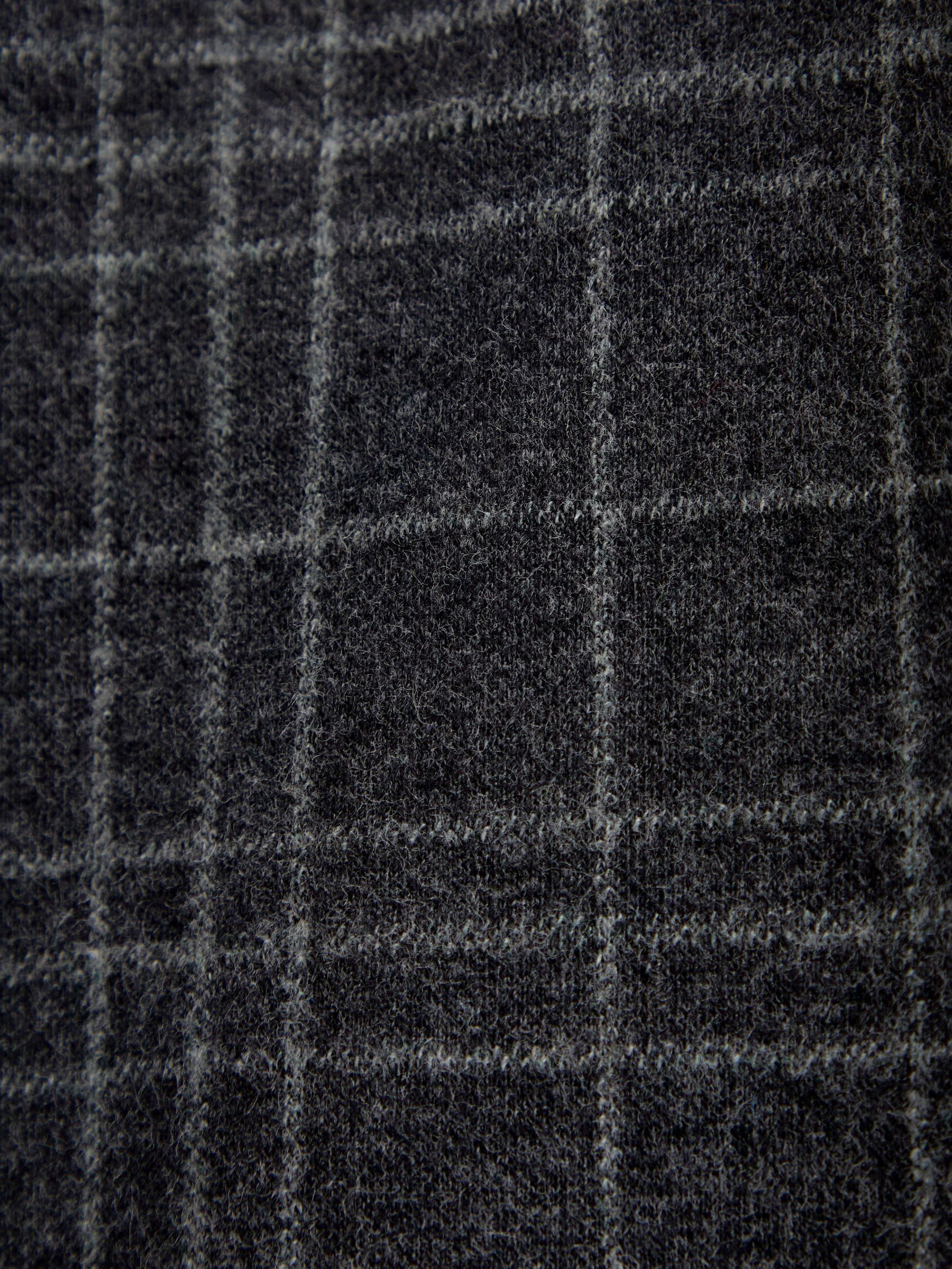 Grey Check Jacquard Jersey Relaxed Trousers - Image 4 of 4
