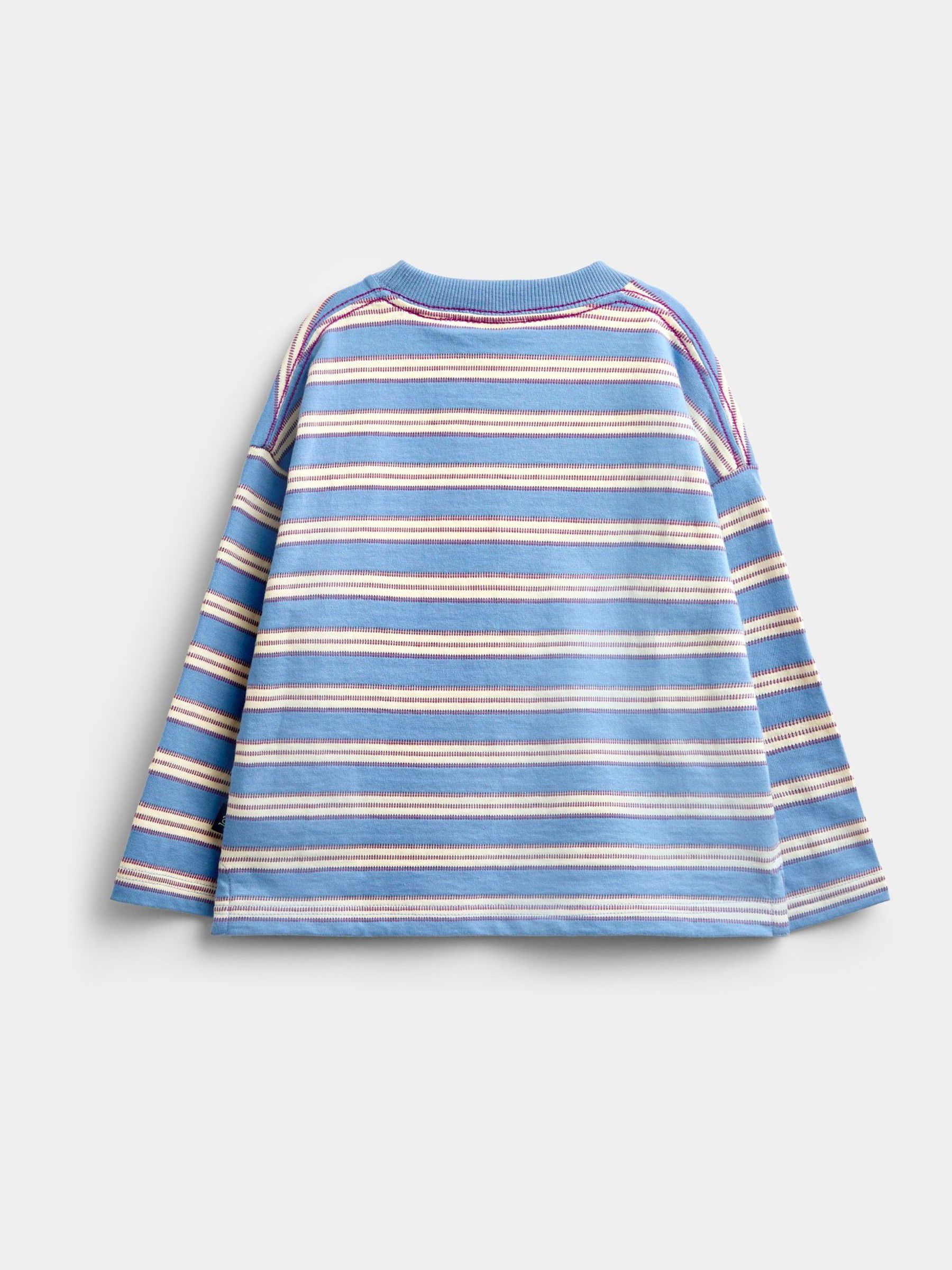 Blue Stripe Walrus Badge Striped Top - Image 2 of 4 Blue Stripe Walrus Badge Striped Top - Image 2 of 4