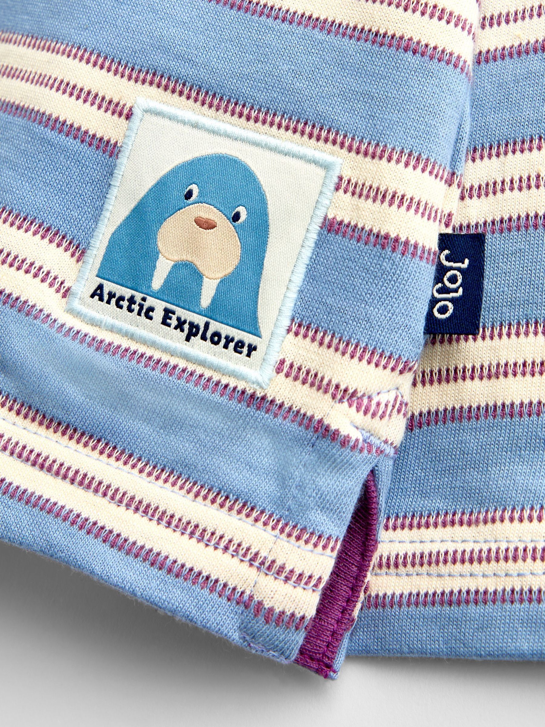 Blue Stripe Walrus Badge Striped Top - Image 3 of 4