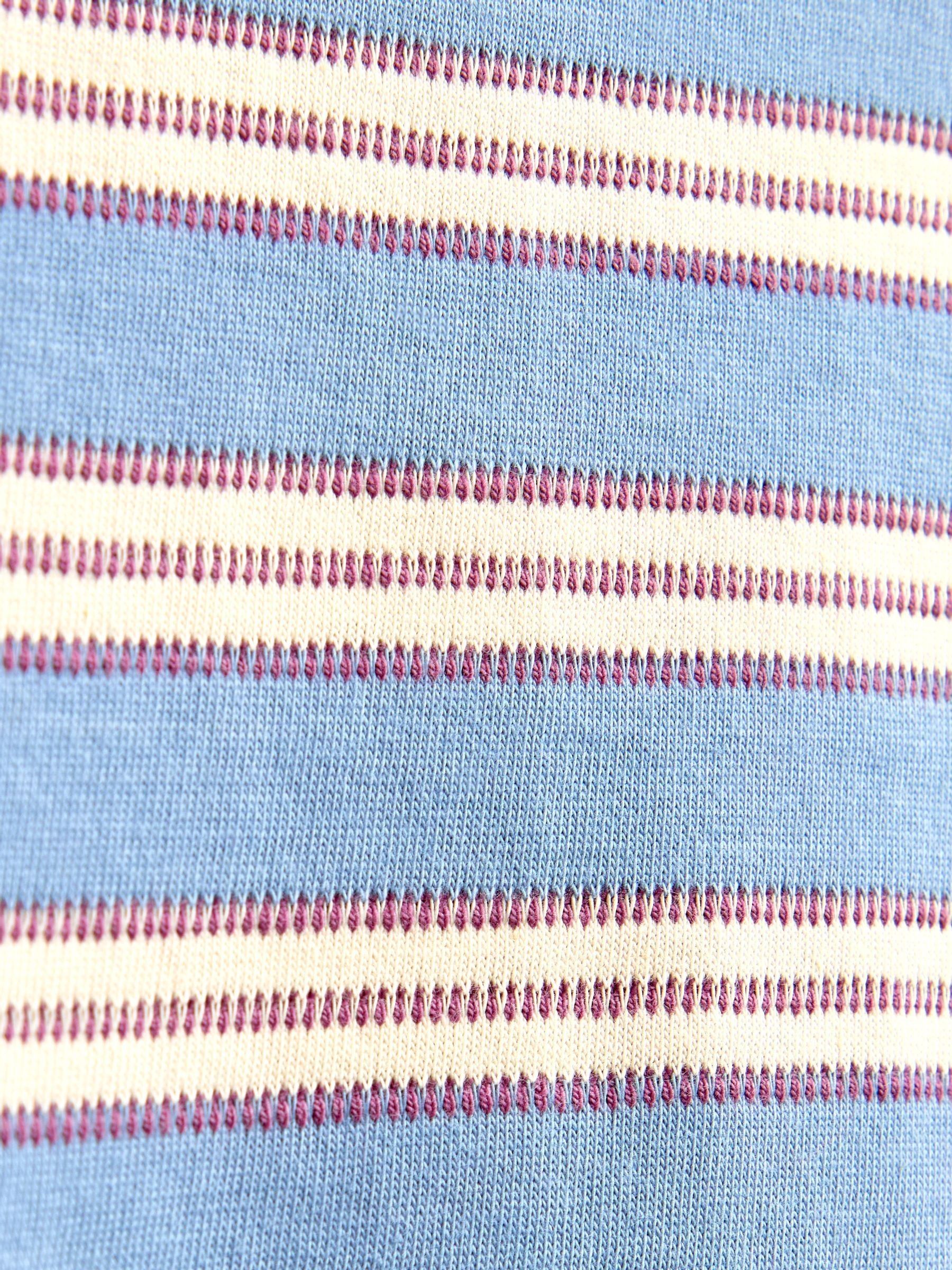 Blue Stripe Walrus Badge Striped Top - Image 4 of 4 Blue Stripe Walrus Badge Striped Top - Image 4 of 4