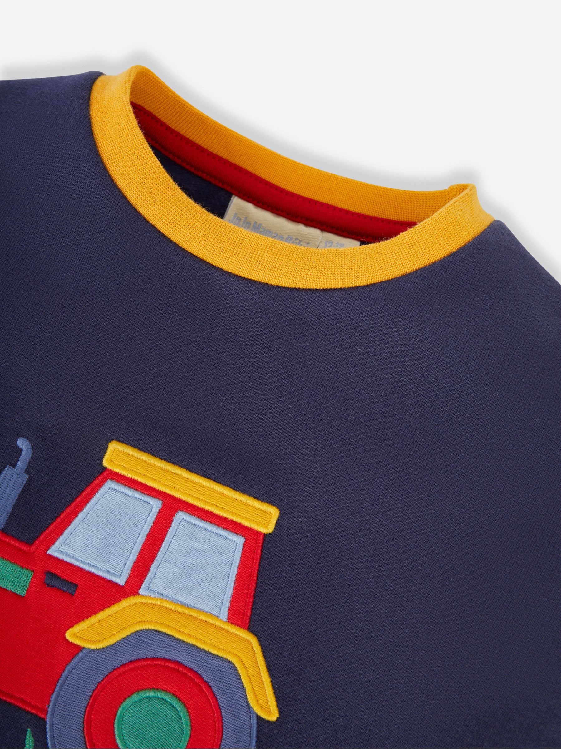 Navy Blue Tractor Appliqué Jersey Sweatshirt & Leggings Set - Image 7 of 8