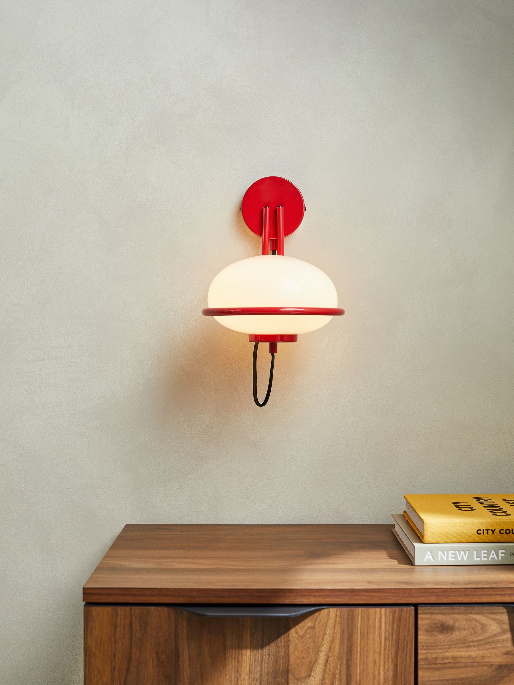 Piper Wall Light in Red - Image 1 of 2
