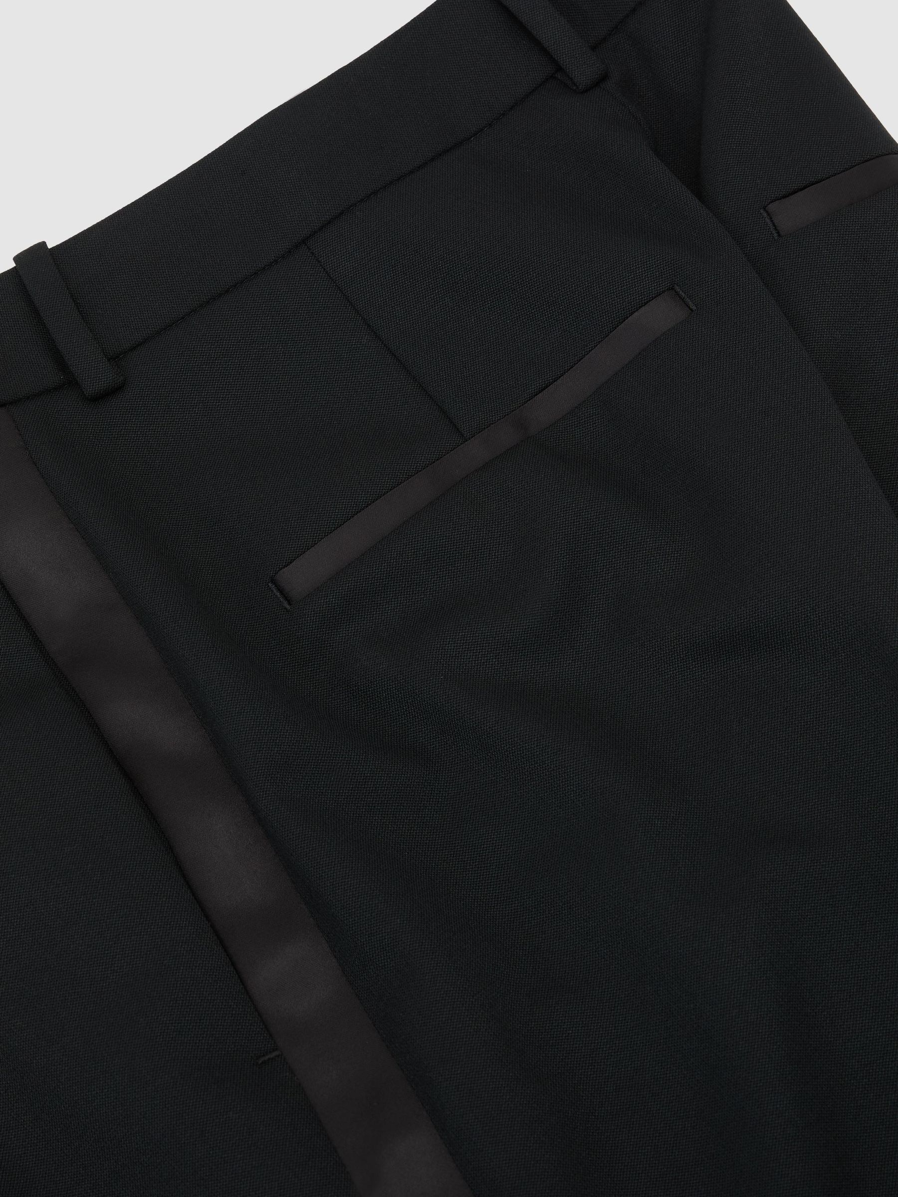 Wool-Blend Straight-Leg Tuxedo Trousers in Black - Image 6 of 6