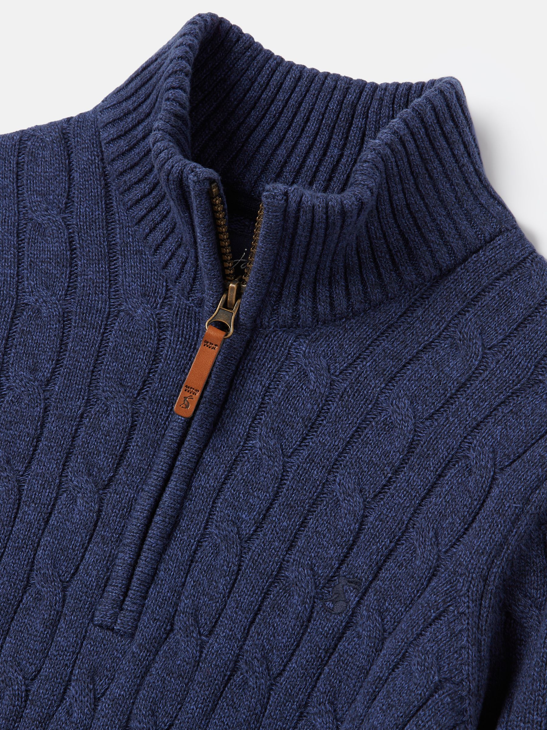 Hillside Navy Quarter Zip Jumper - Image 2 of 5 Hillside Navy Quarter Zip Jumper - Image 2 of 5