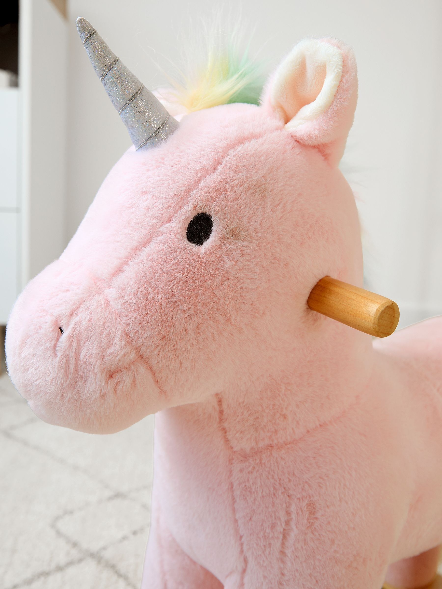 Wooden Unicorn Ride-On Toy - Image 4 of 6