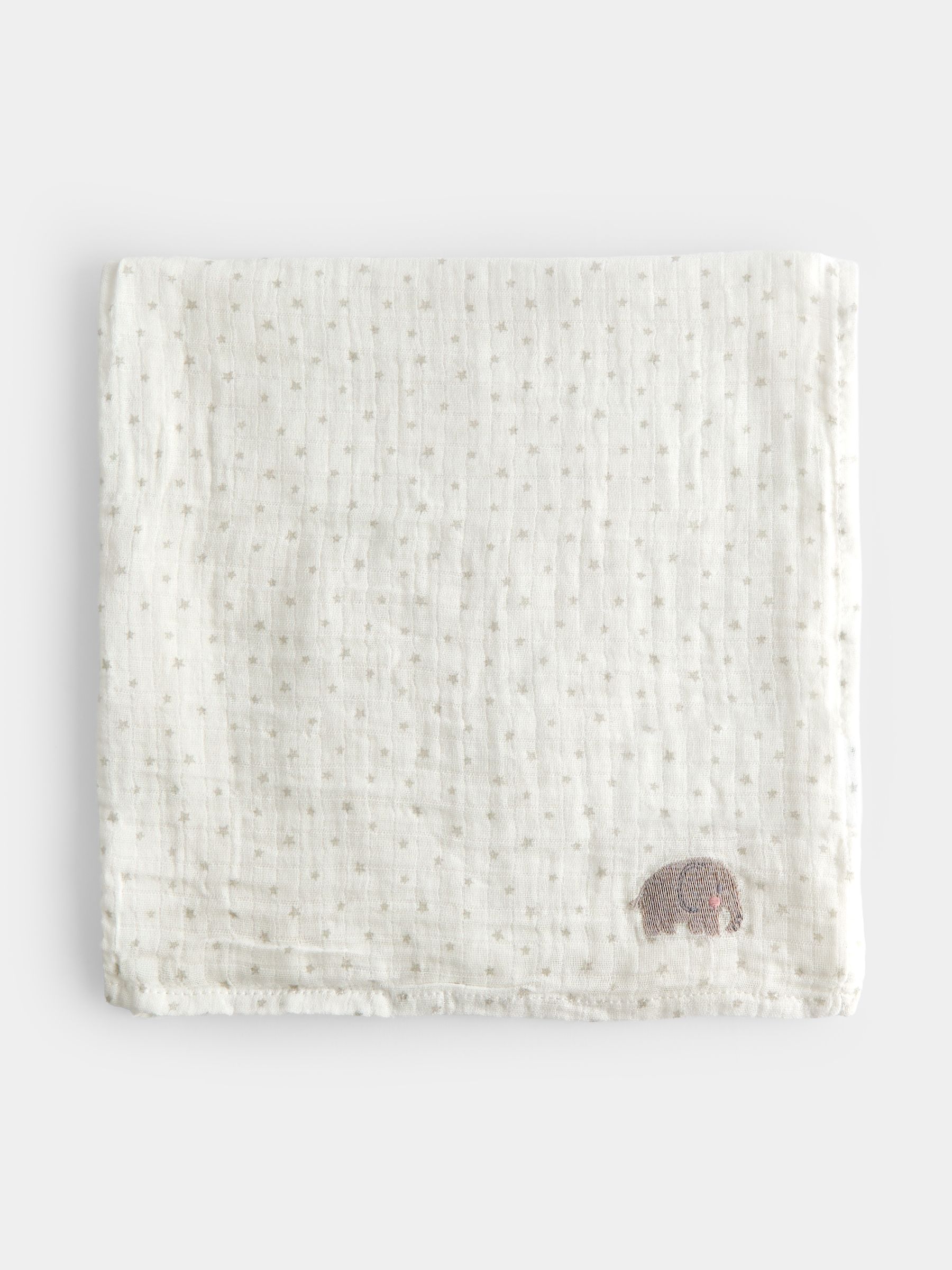 Cream Safari Born in 2027 5-Pack Embroidered Muslins - Image 3 of 7