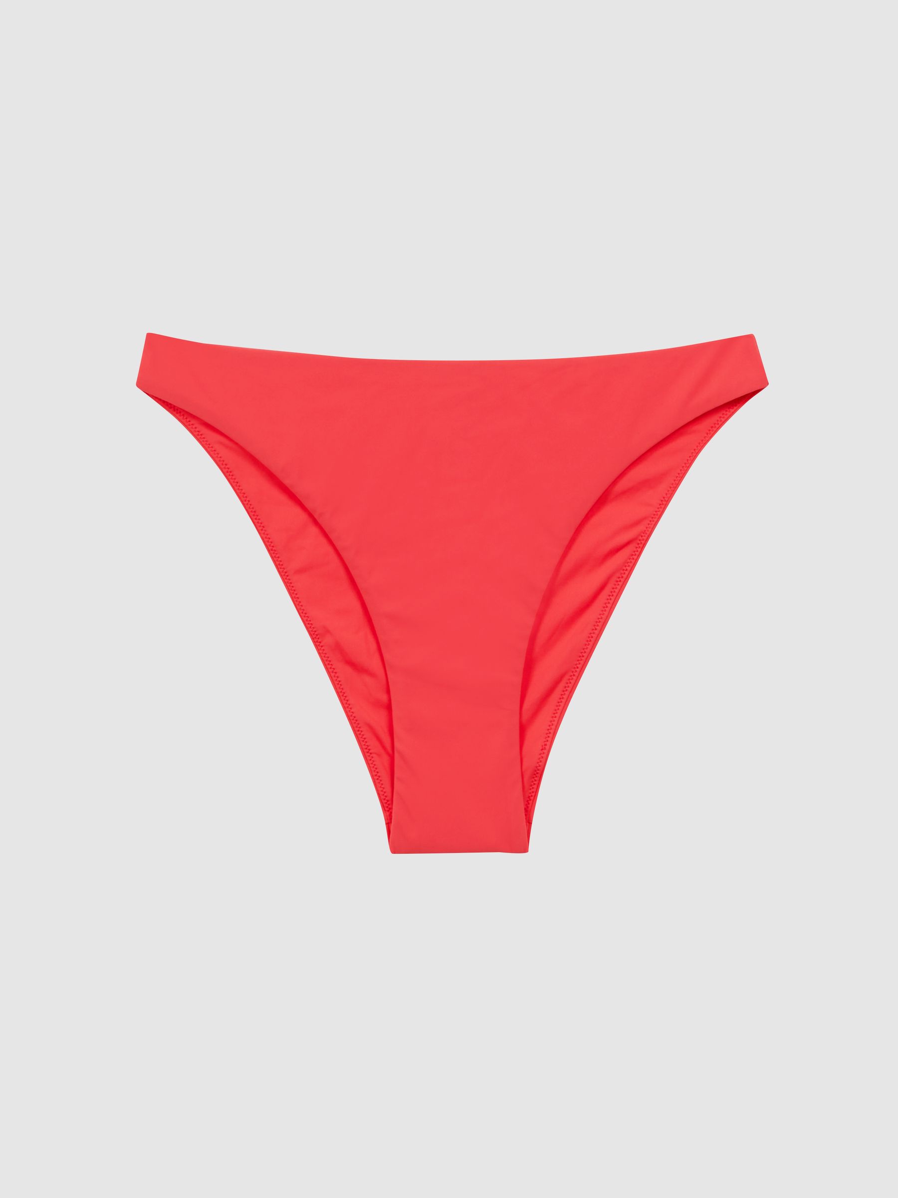 High Cut Bikini Bottoms in Coral - Image 2 of 5