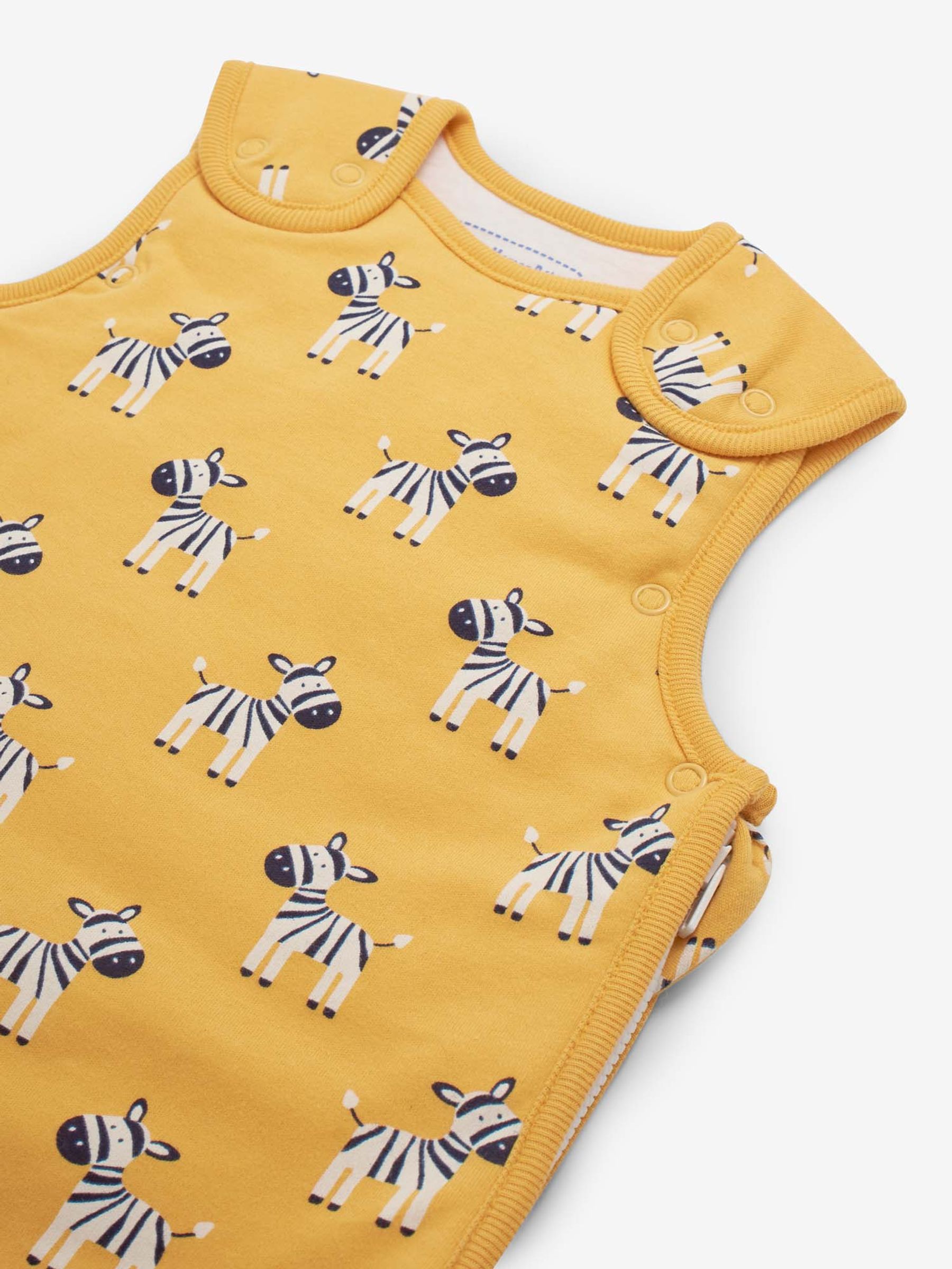 Yellow Zebra Print 1.5 Tog Baby Sleeping Bag - Image 3 of 3