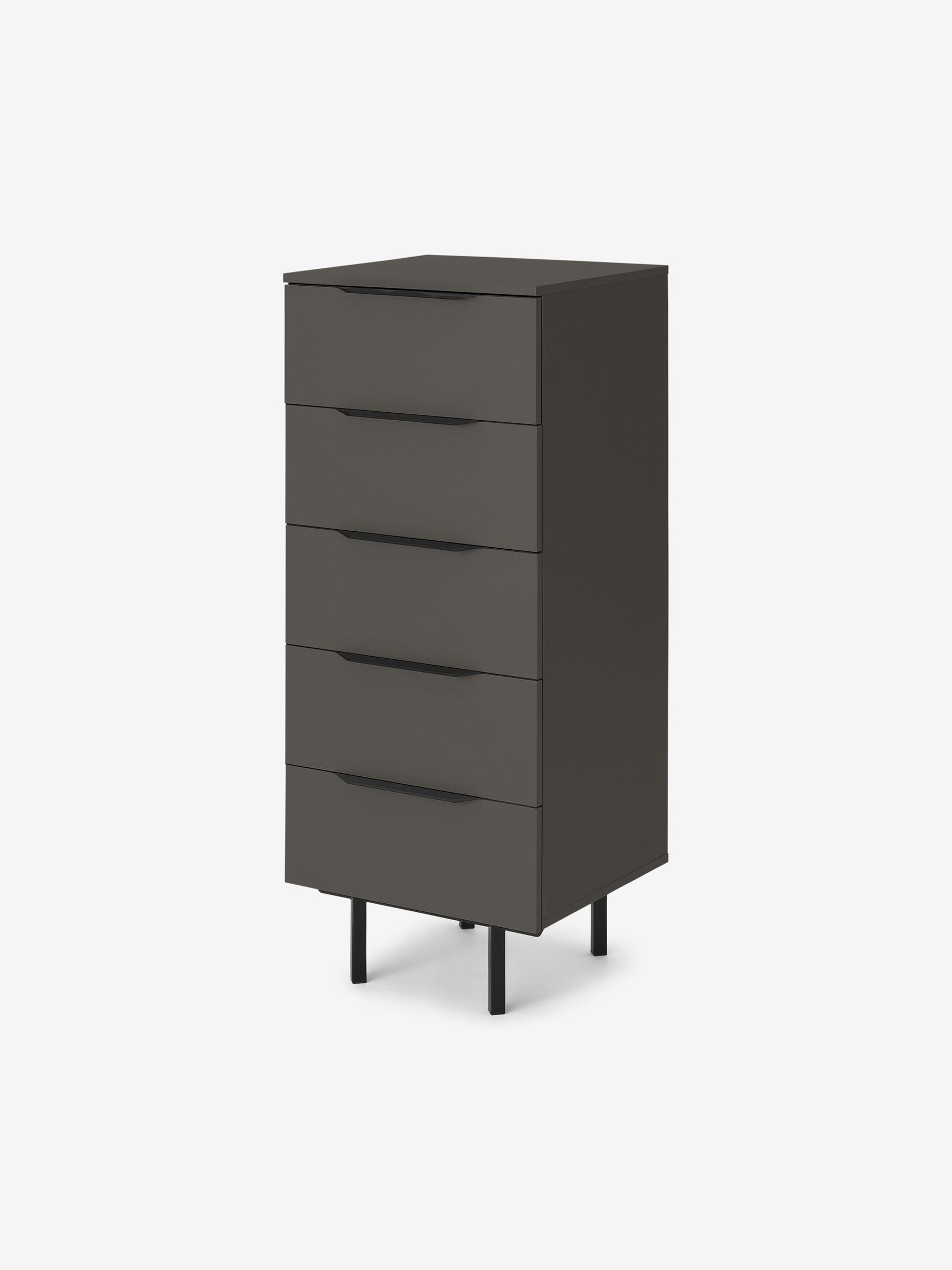 Damien Tall Chest of Drawers in Graphite Grey - Image 1 of 3