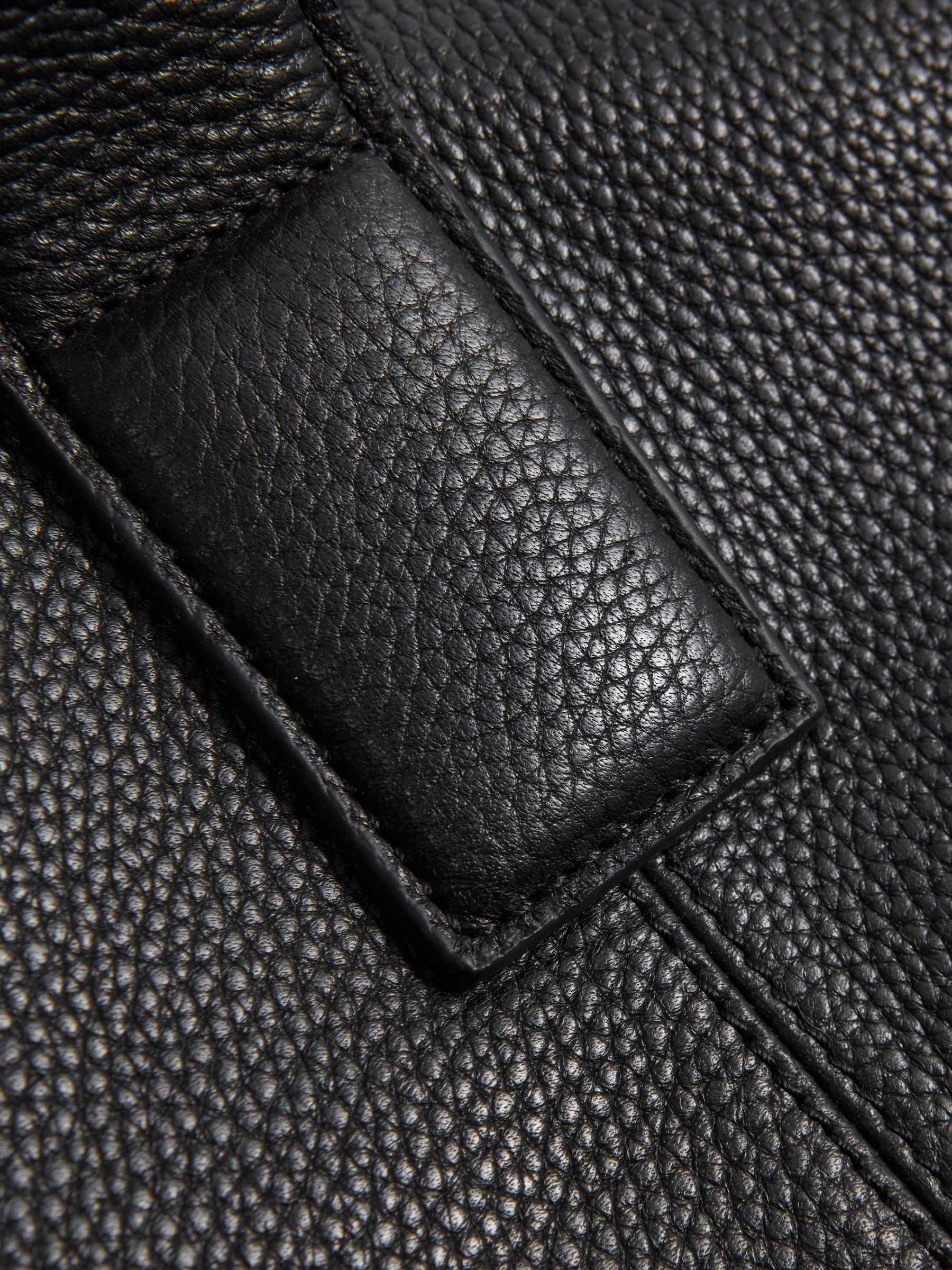 Leather Travel Bag in Black - Image 6 of 6