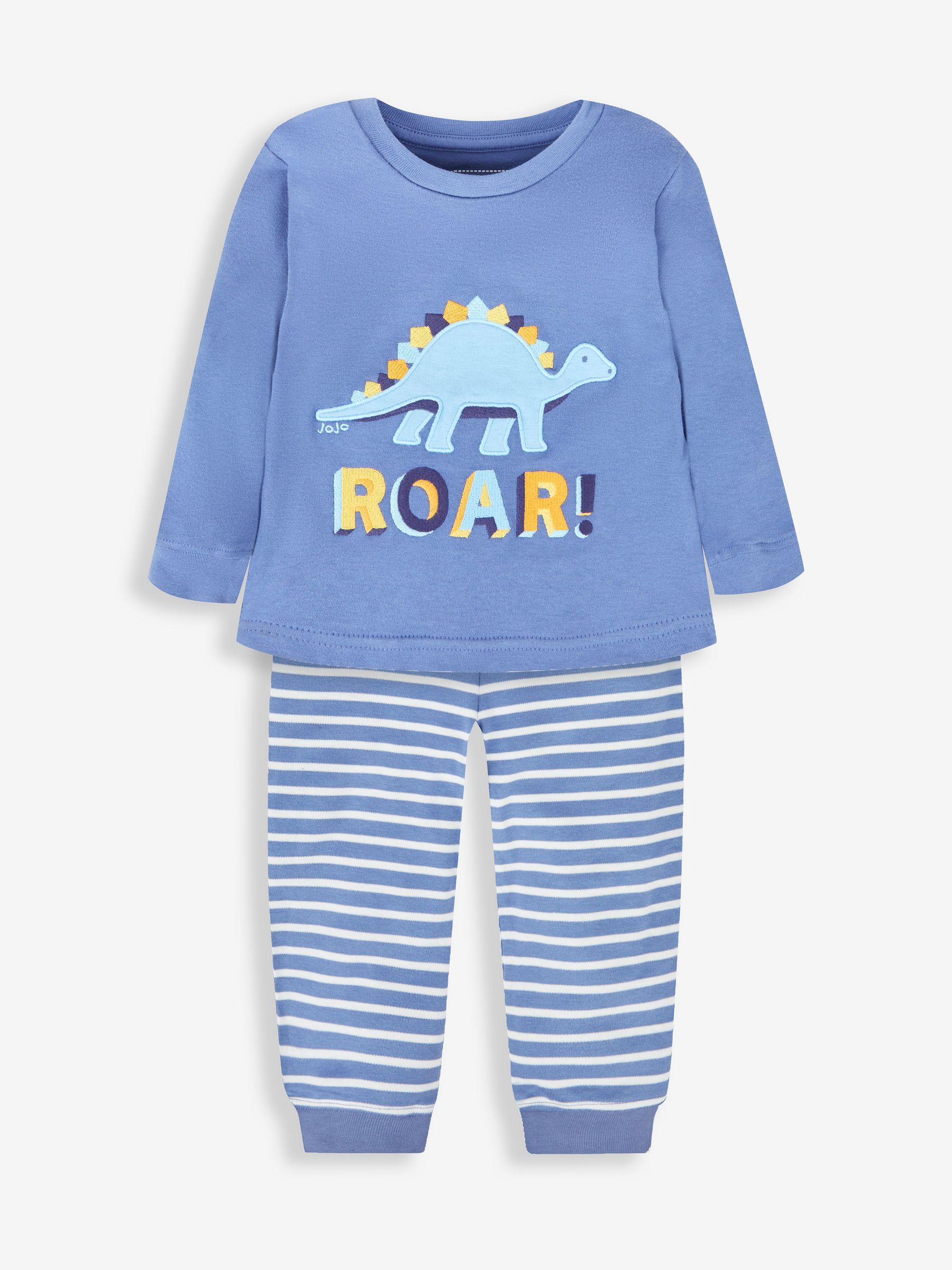 Blue Boys' Dinosaur Jersey Pyjamas - Image 2 of 5
