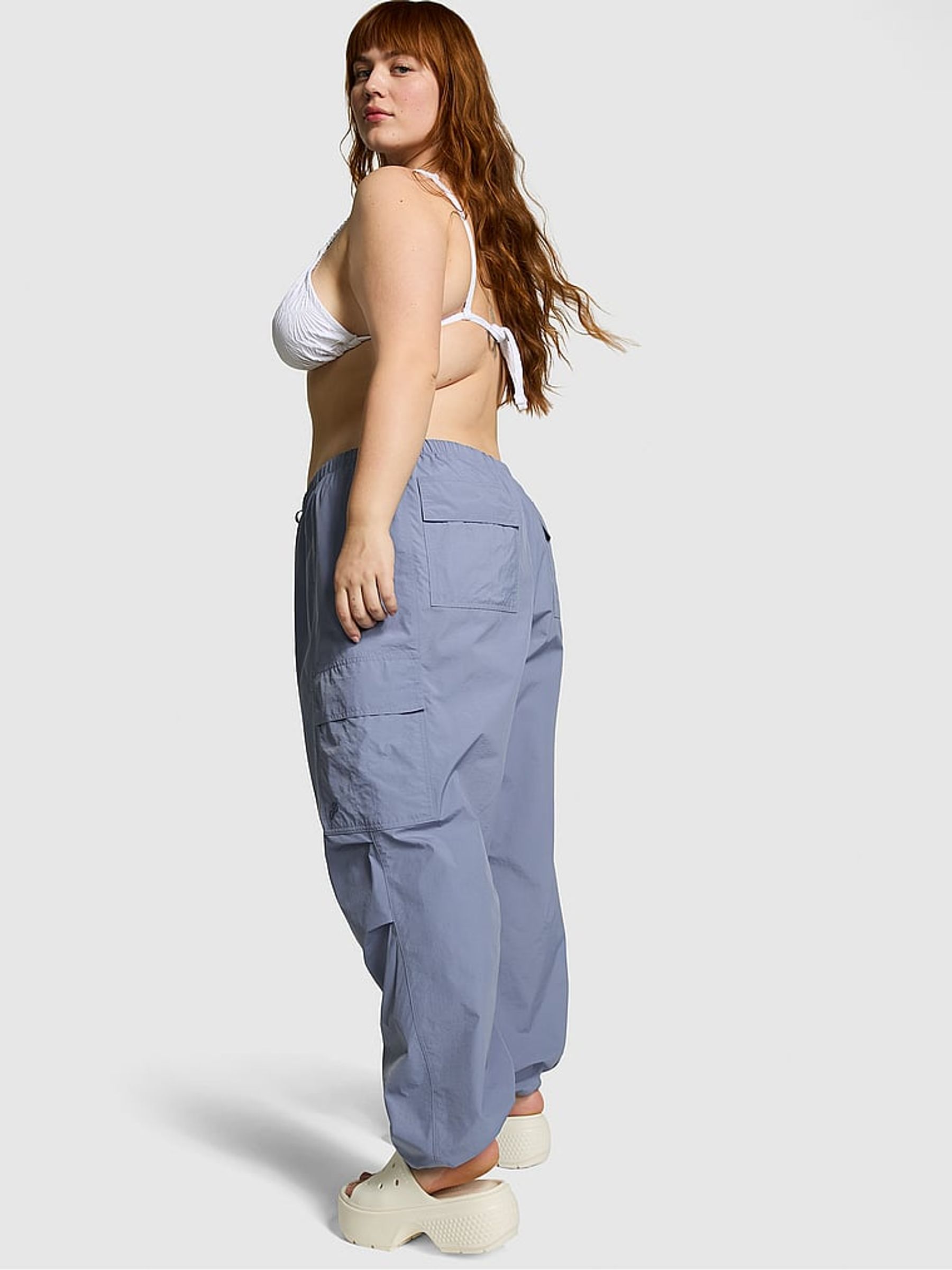 Dusty Iris Blue Cargo Trousers - Image 2 of 4