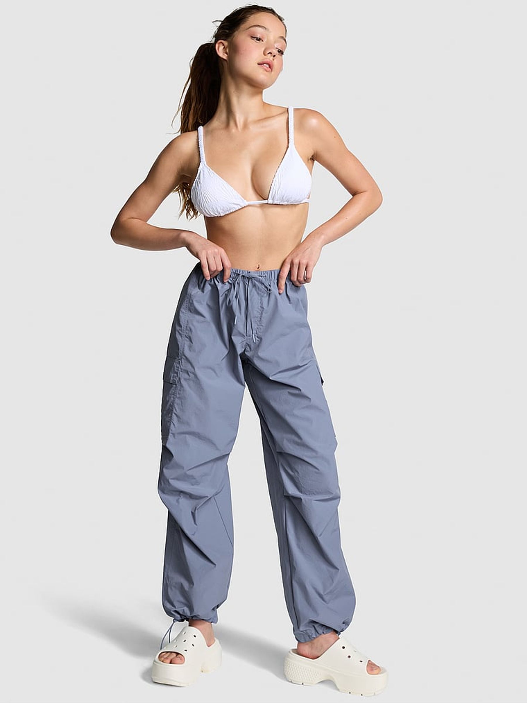 Dusty Iris Blue Cargo Trousers - Image 3 of 4