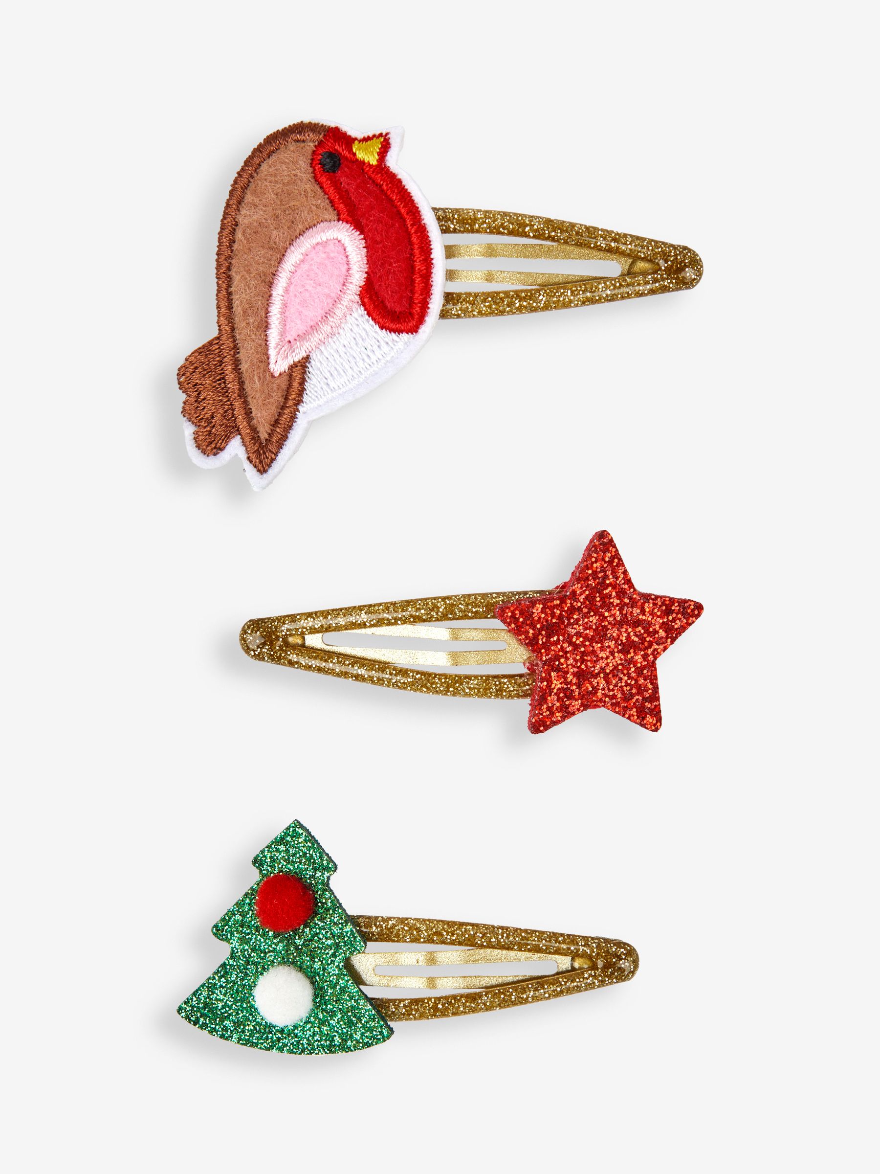 3 Pack Christmas Clips in Multi - Image 1 of 2