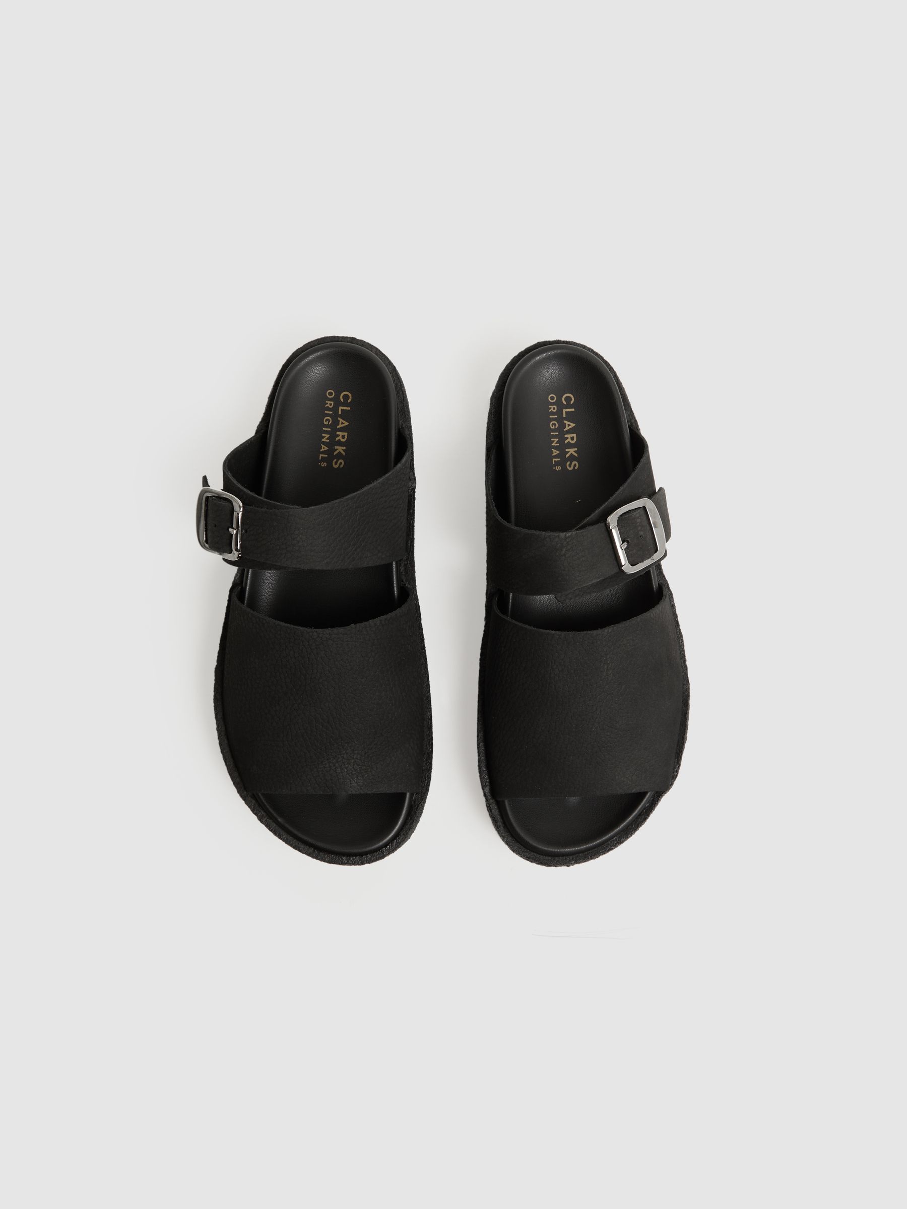 Clarks Originals Suede Crepe Sandals in Black - Image 3 of 5