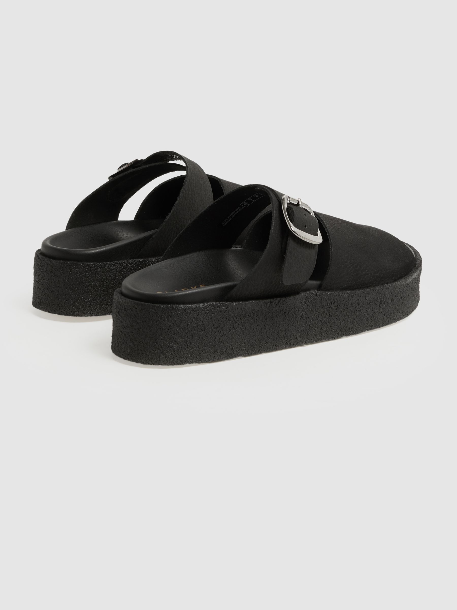 Clarks Originals Suede Crepe Sandals in Black - Image 4 of 5