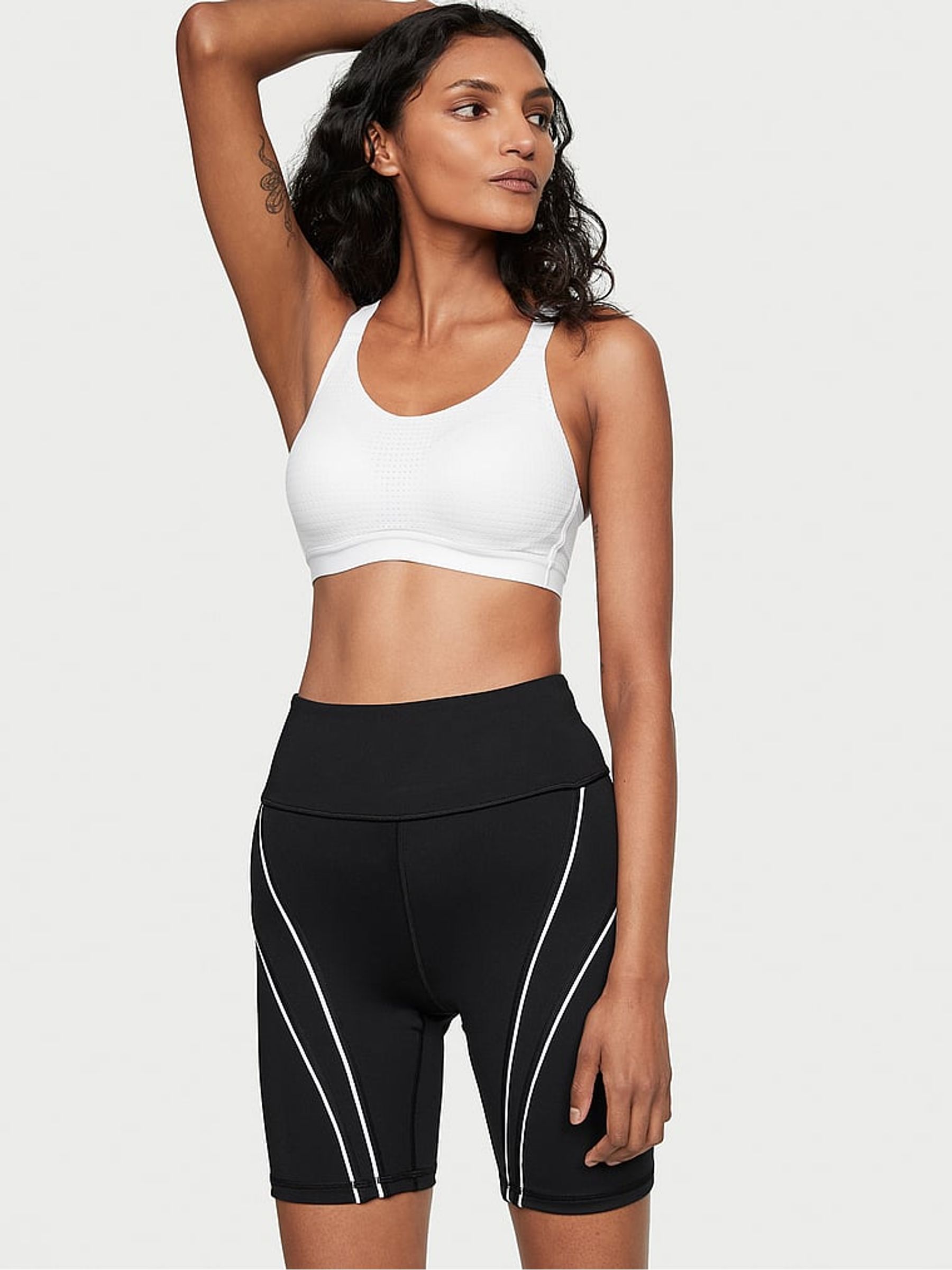 White Lightweight Mesh Medium Support Sports Bra - Image 3 of 4