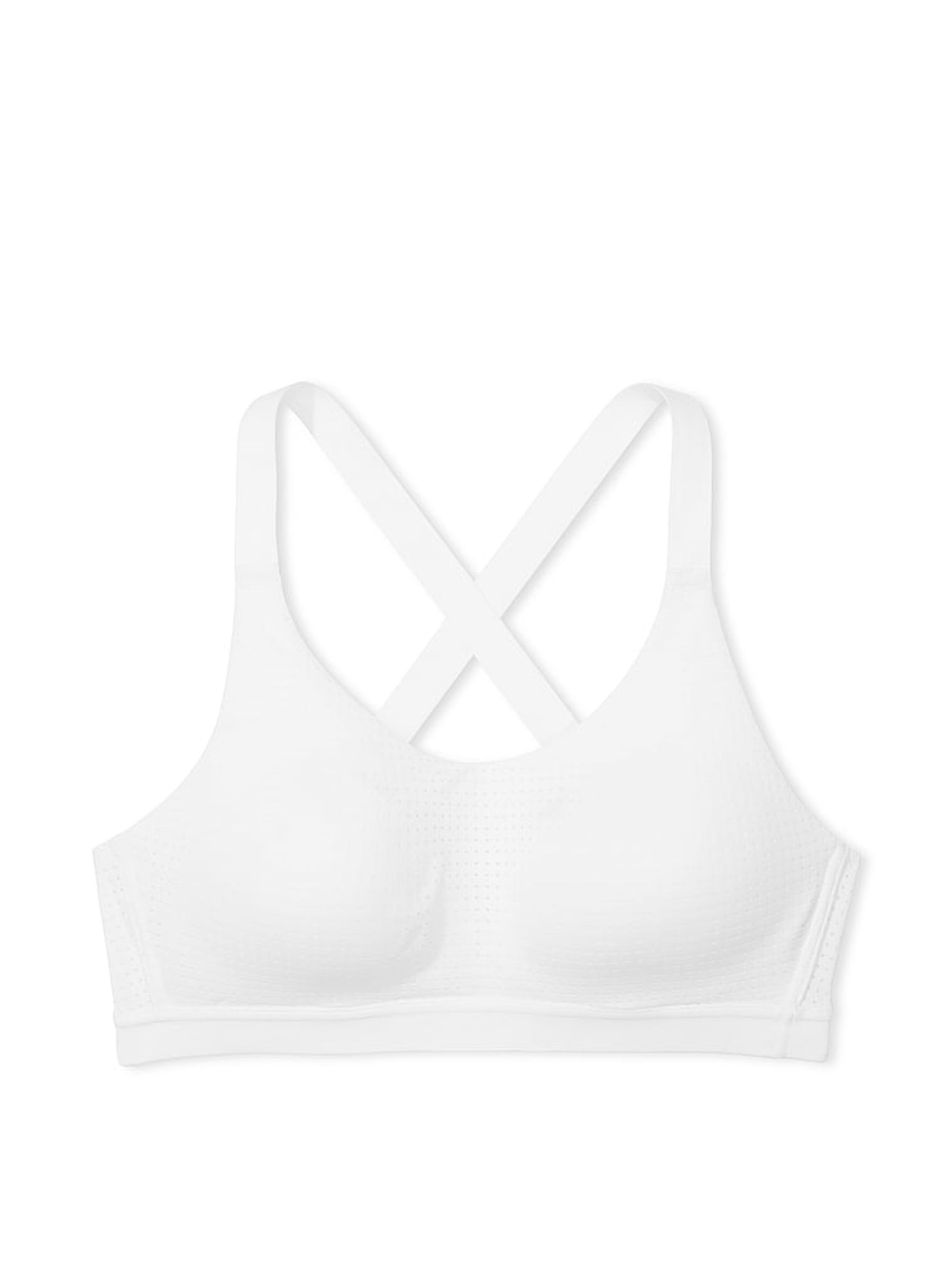 White Lightweight Mesh Medium Support Sports Bra - Image 4 of 4