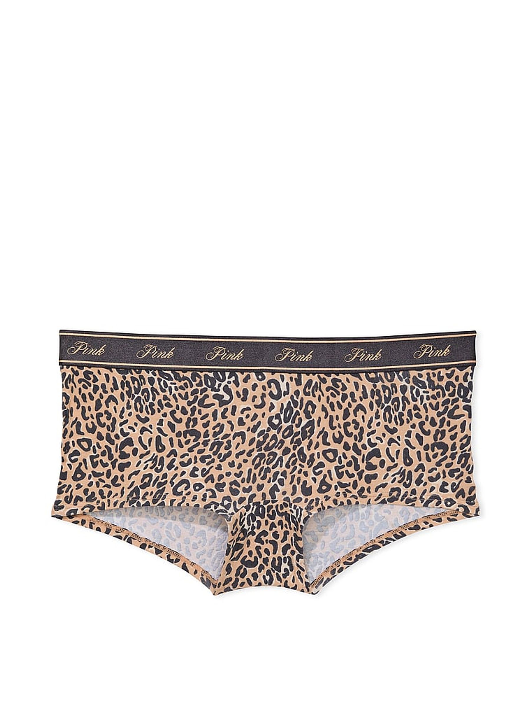 Leopard Brown Short Cotton Logo Knickers - Image 3 of 3