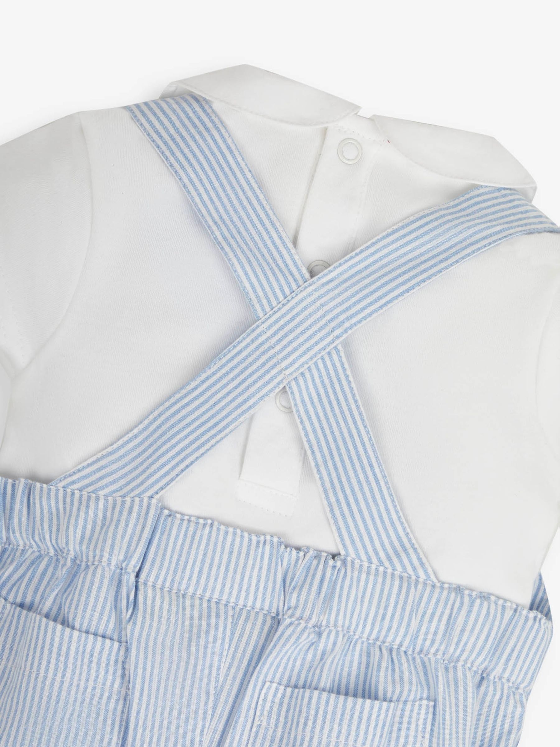 Blue 2-Piece Smocked Dungarees & Bodysuit Set - Image 7 of 7