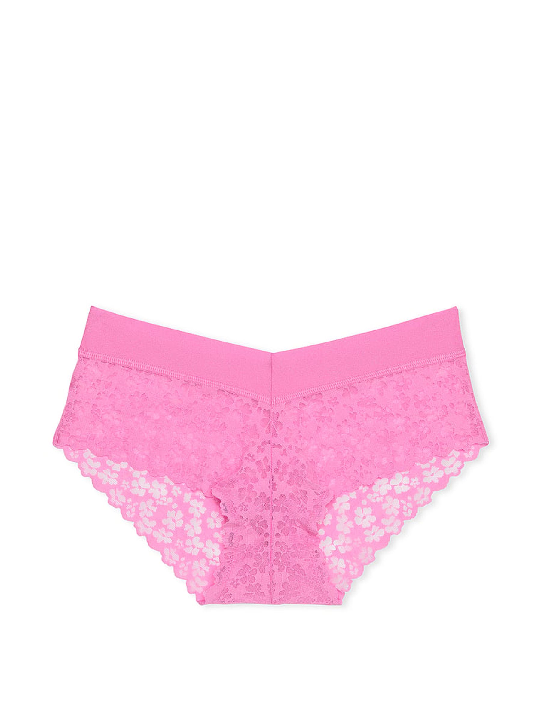 Fuchsia Pink Hipster No Show Lace Knickers - Image 3 of 3