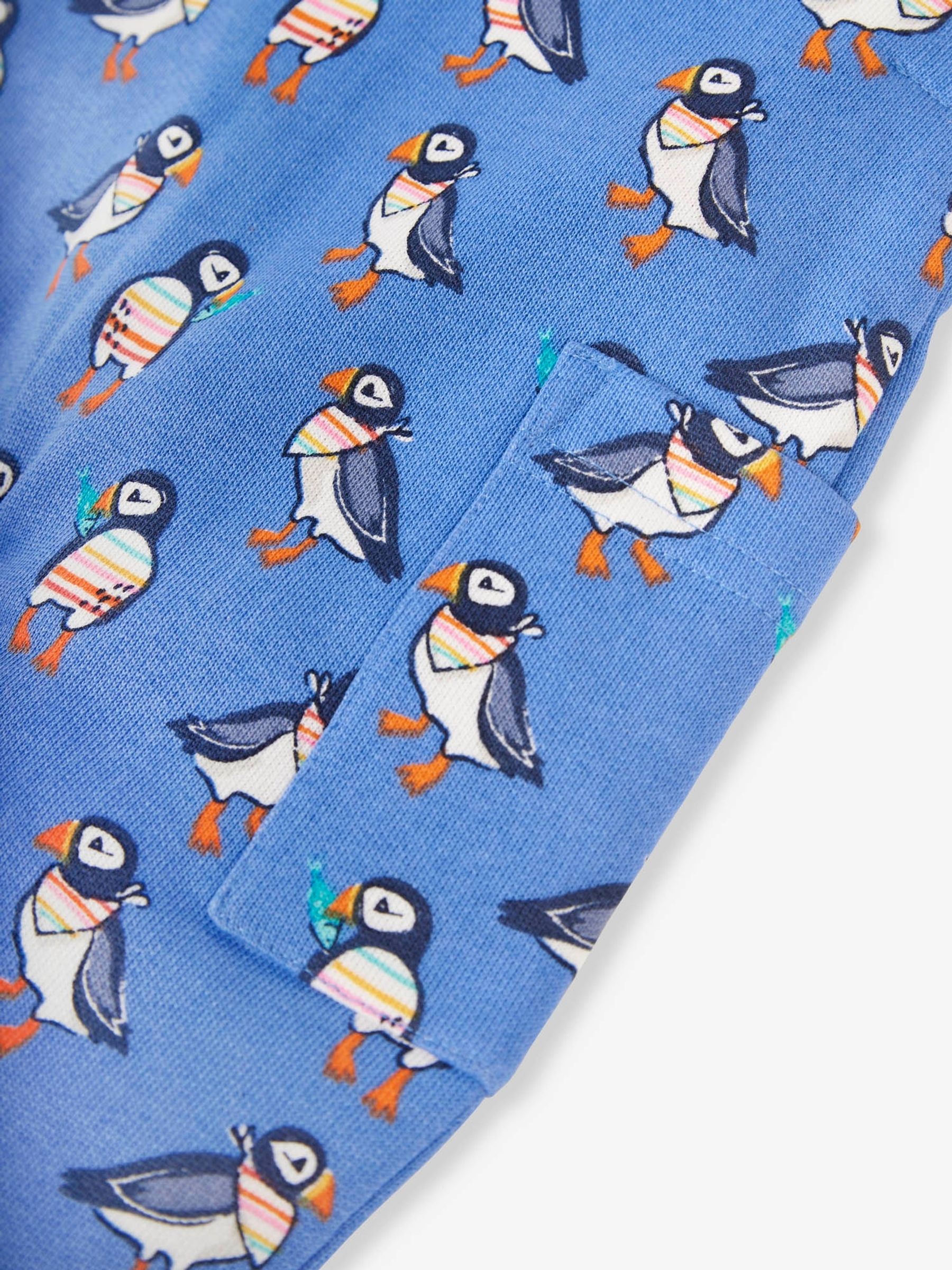 Cornflower 2-Piece Puffin Print Dungarees & Top Set - Image 6 of 6