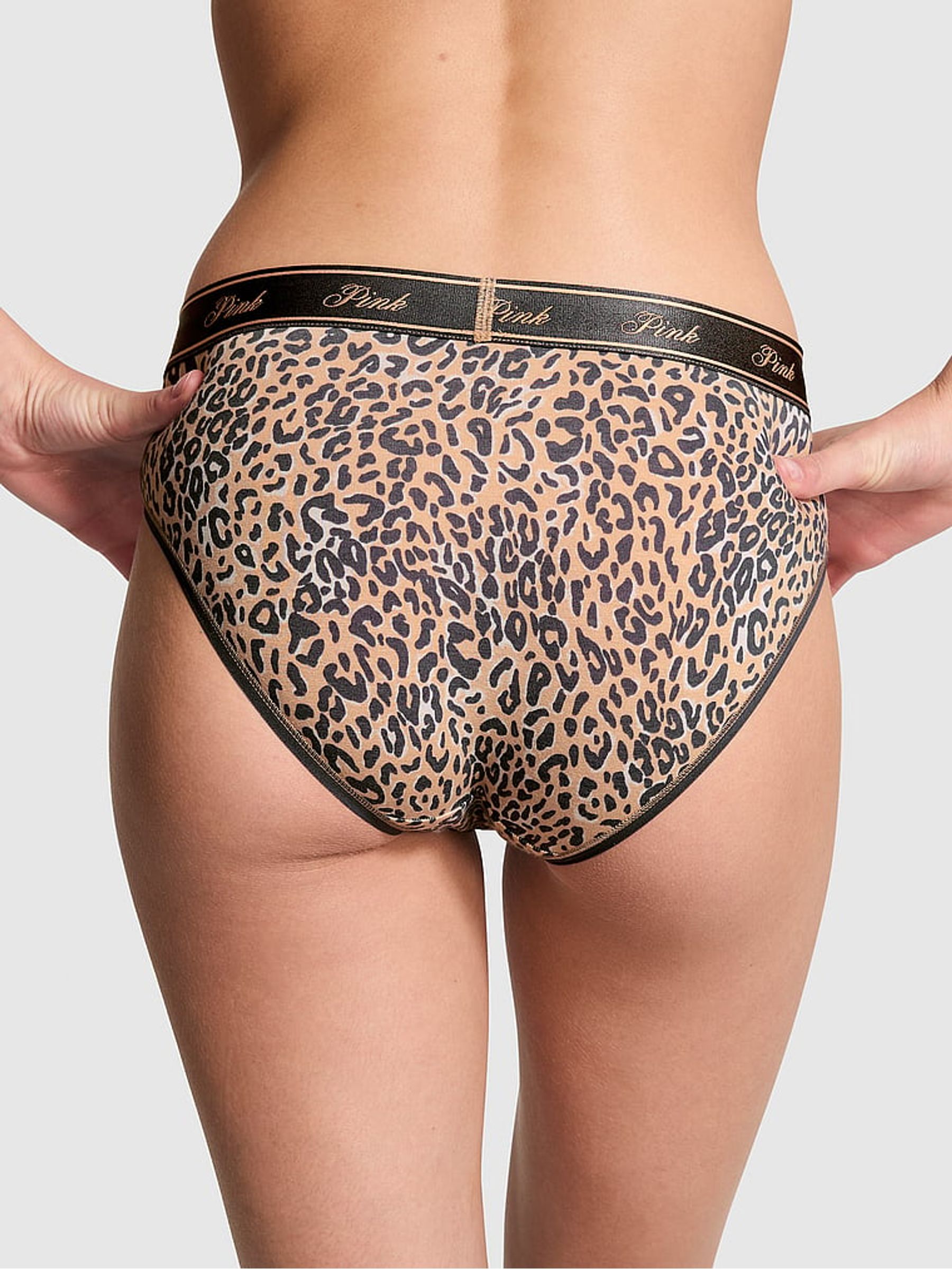 Leopard Brown Hipster Cotton Logo Knickers - Image 2 of 3