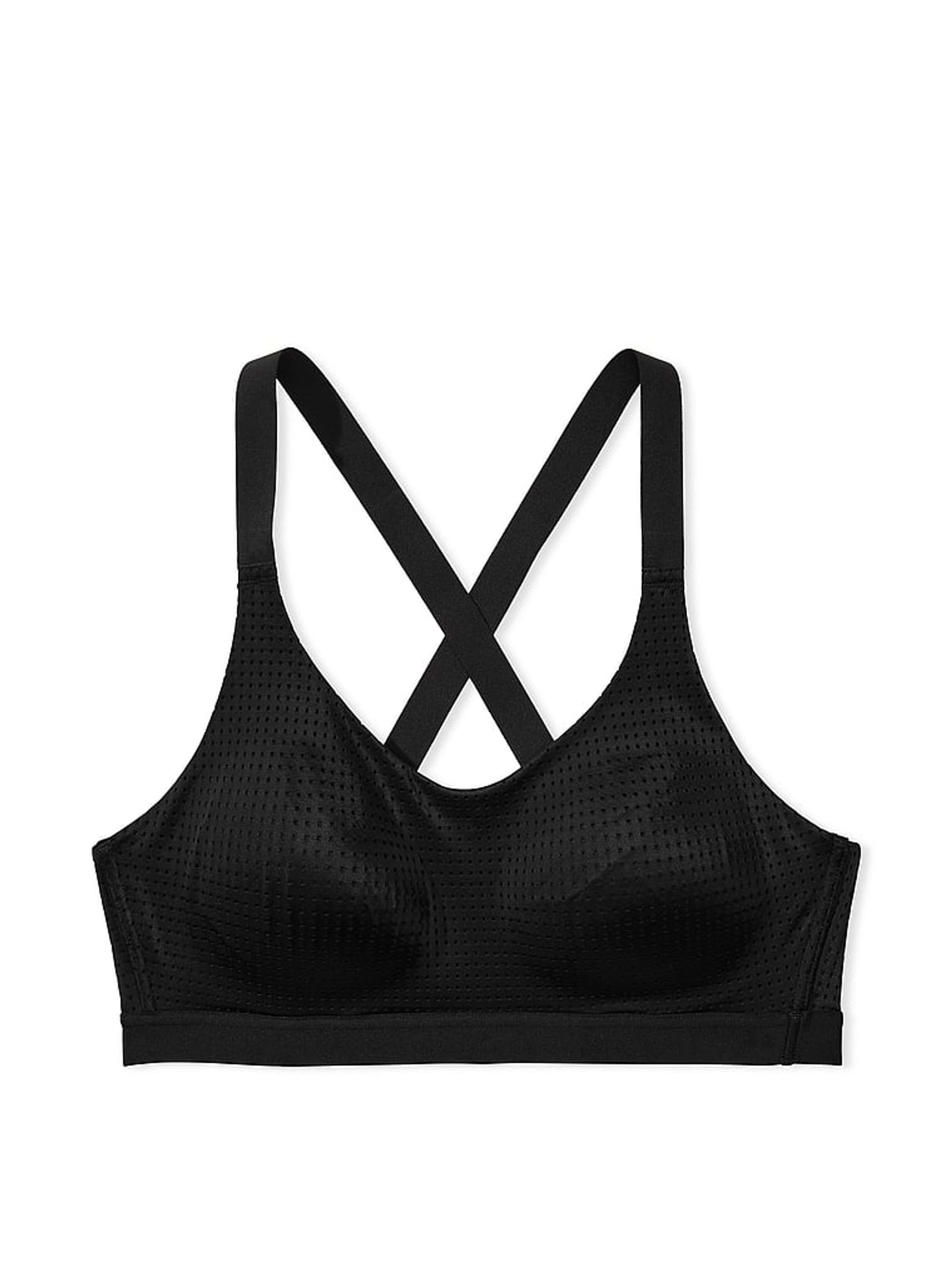 Black Lightweight Mesh Medium Support Sports Bra - Image 3 of 3