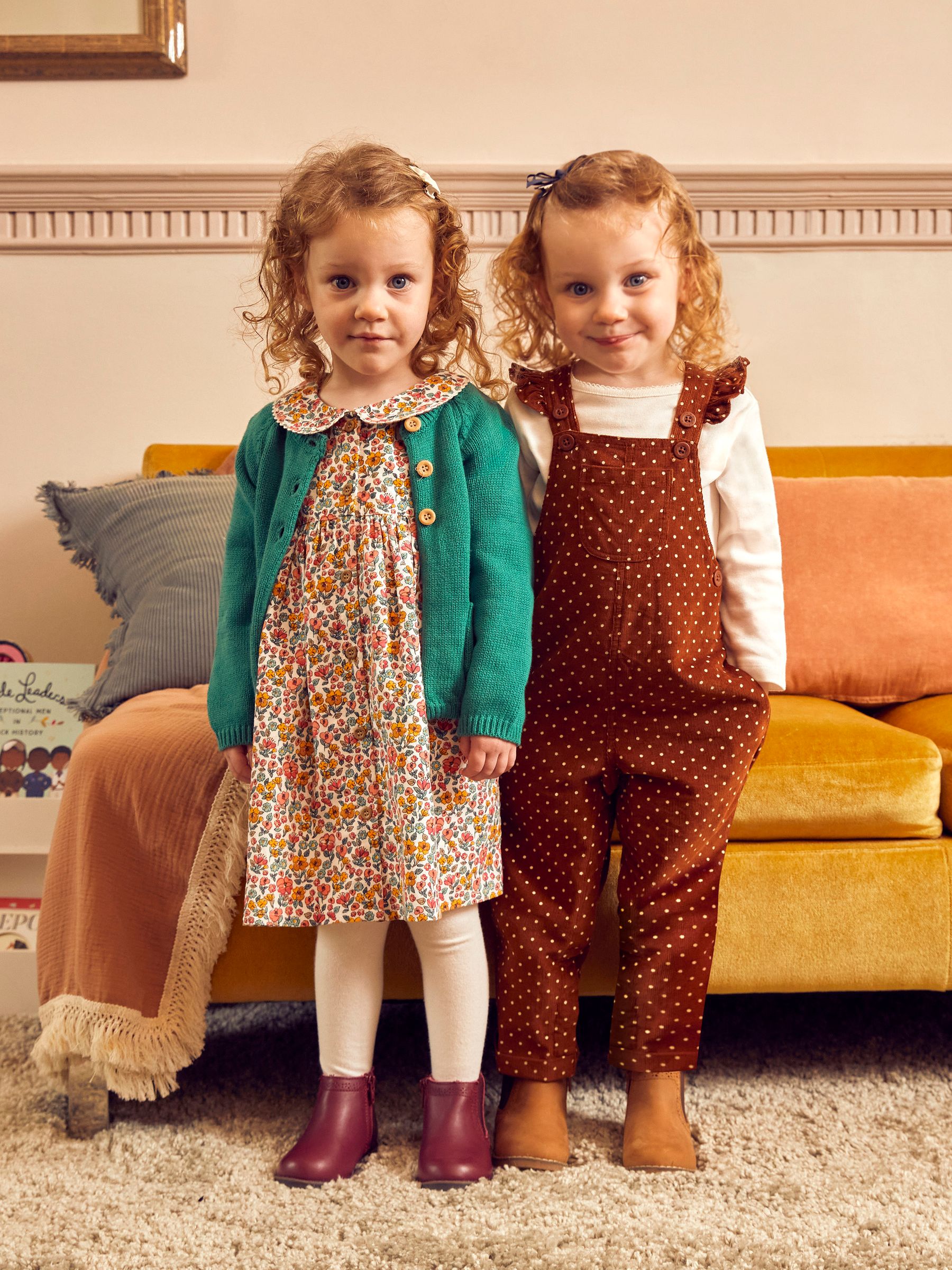 Toffee Girls' Frill Cord Dungarees - Image 2 of 5