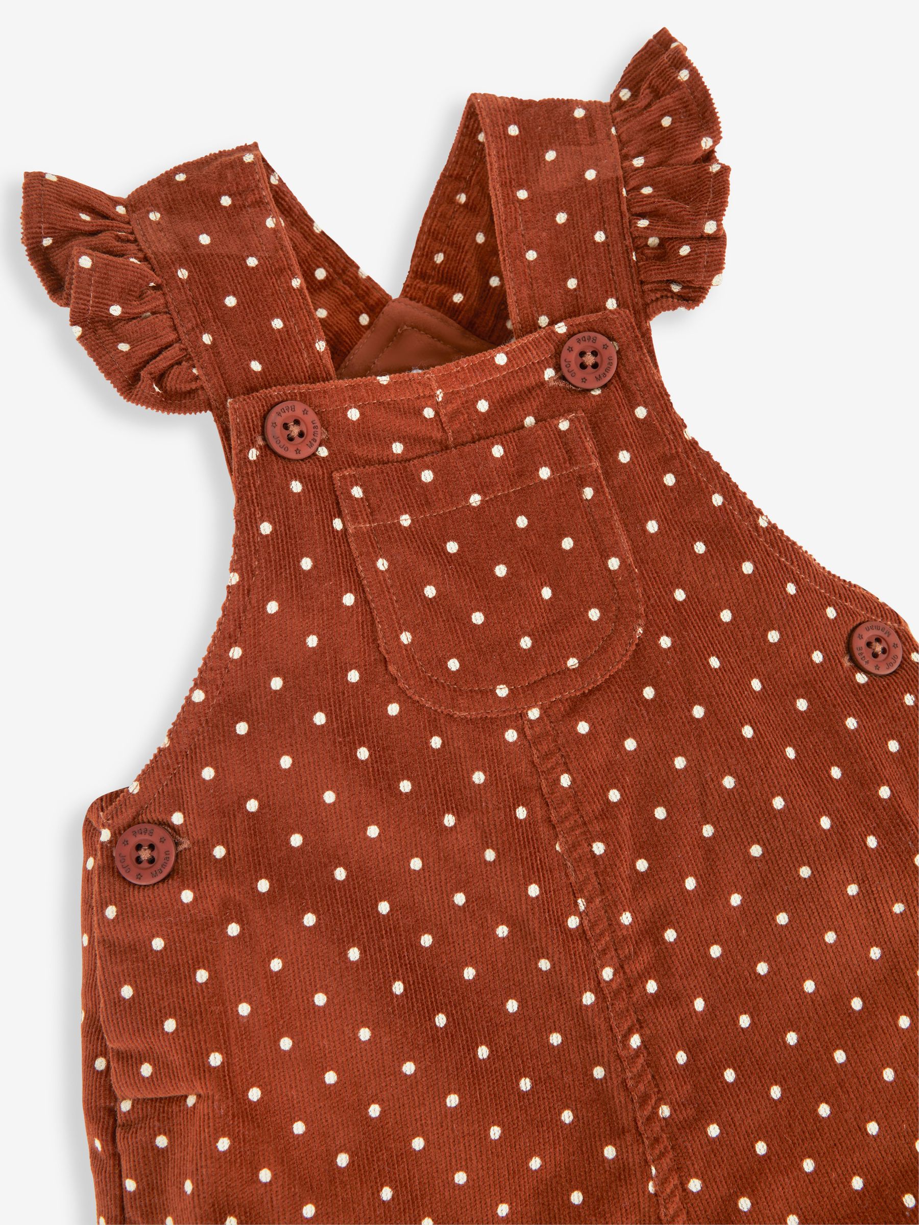 Toffee Girls' Frill Cord Dungarees - Image 5 of 5