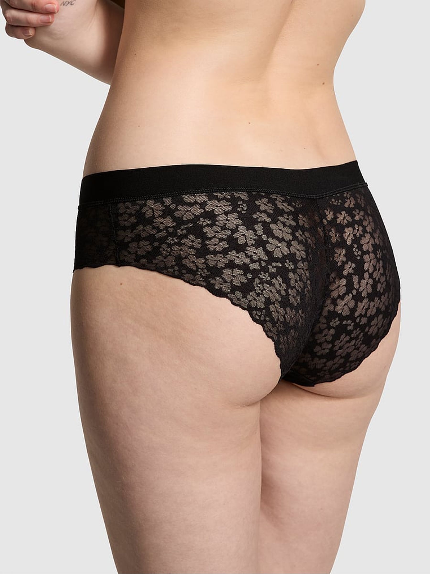 Black Hipster No Show Lace Knickers - Image 2 of 3