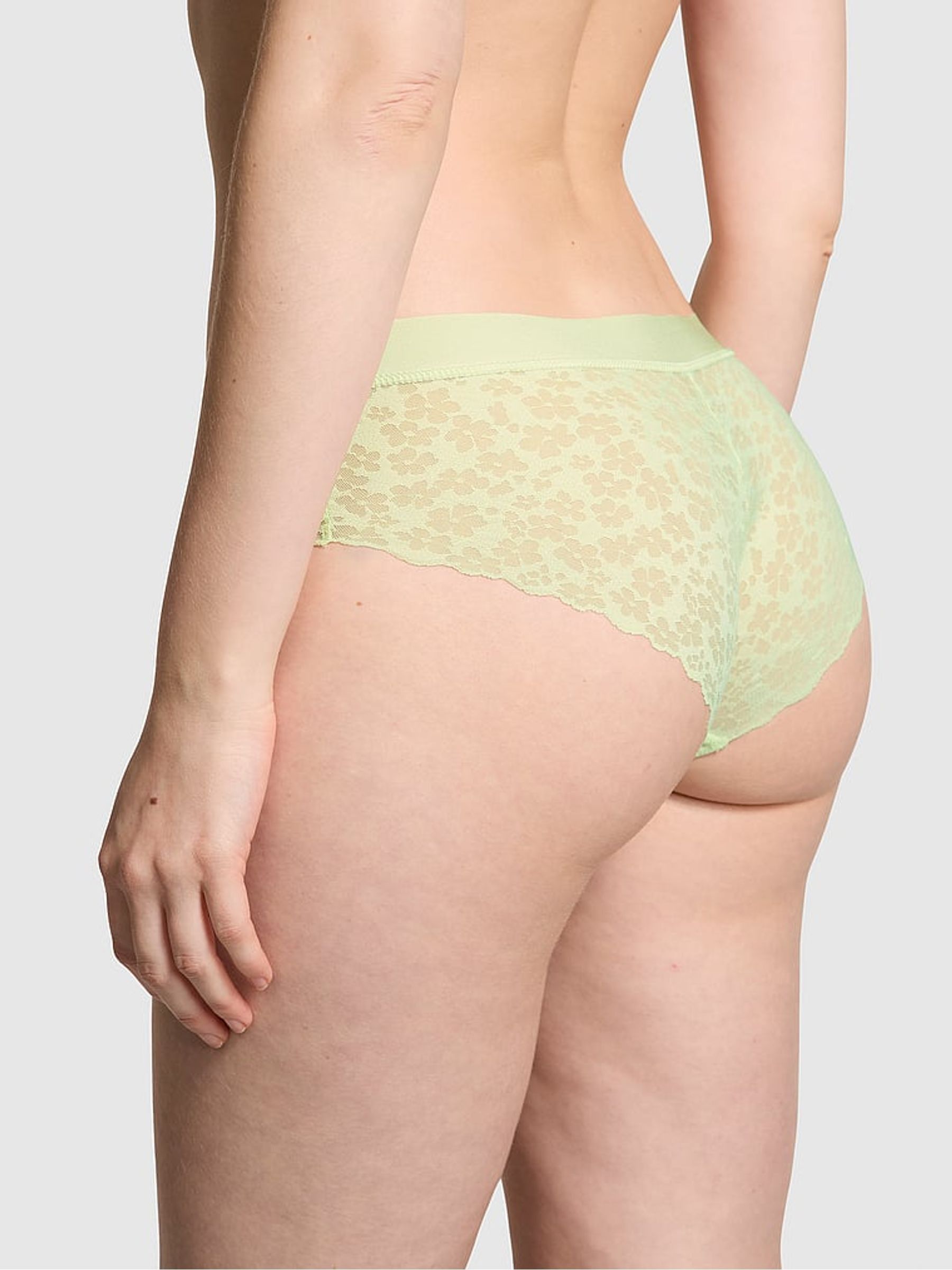 Lime Cream Green Hipster No Show Lace Knickers - Image 2 of 3