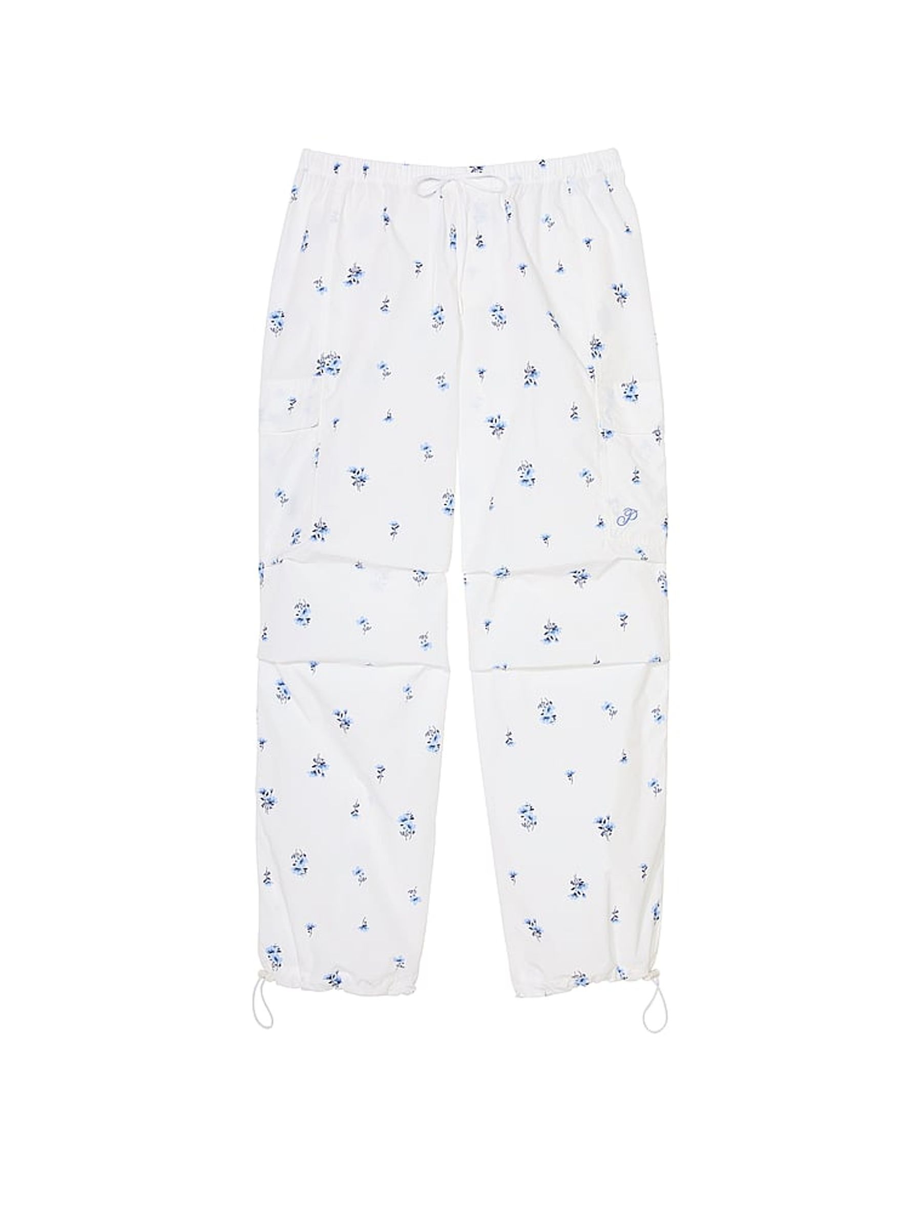 Optic White Floral Cargo Trousers - Image 4 of 4