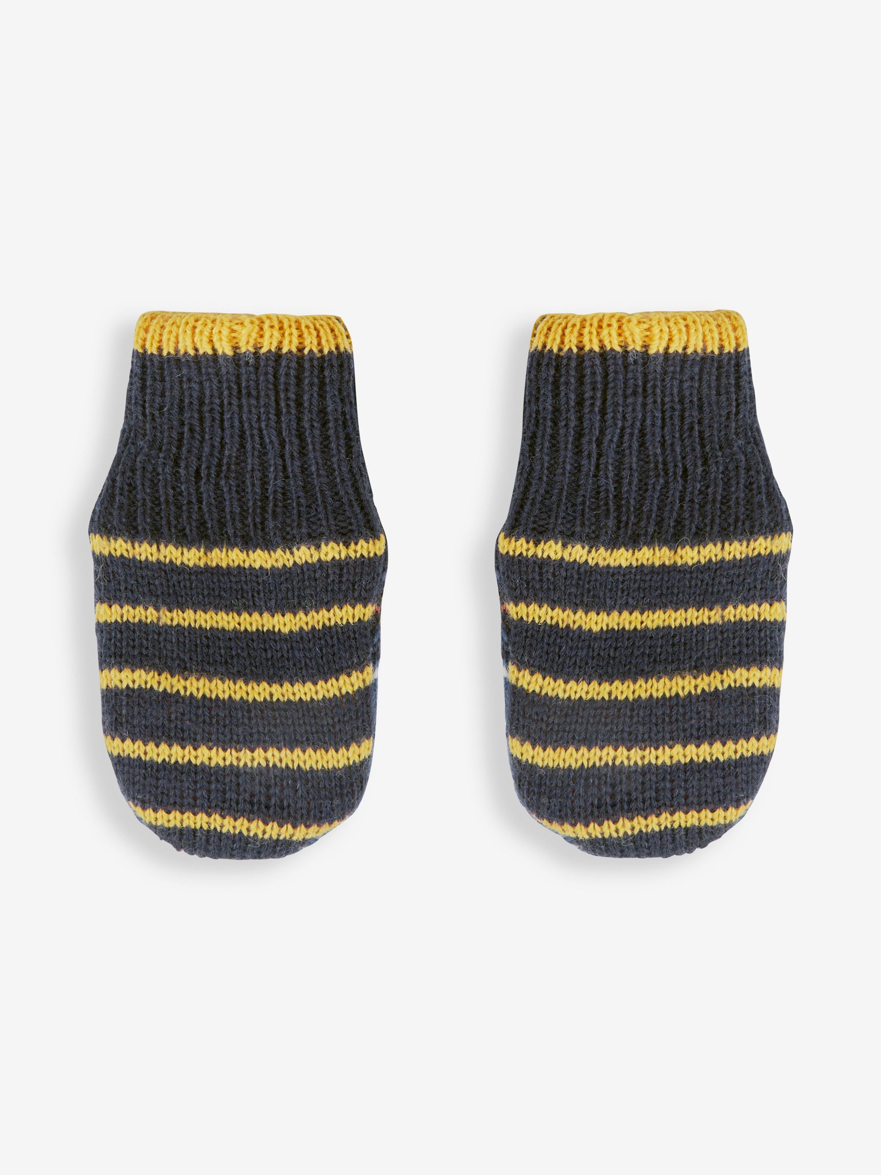 Navy Highland Cow Fair Isle Pattern Mittens - Image 2 of 3