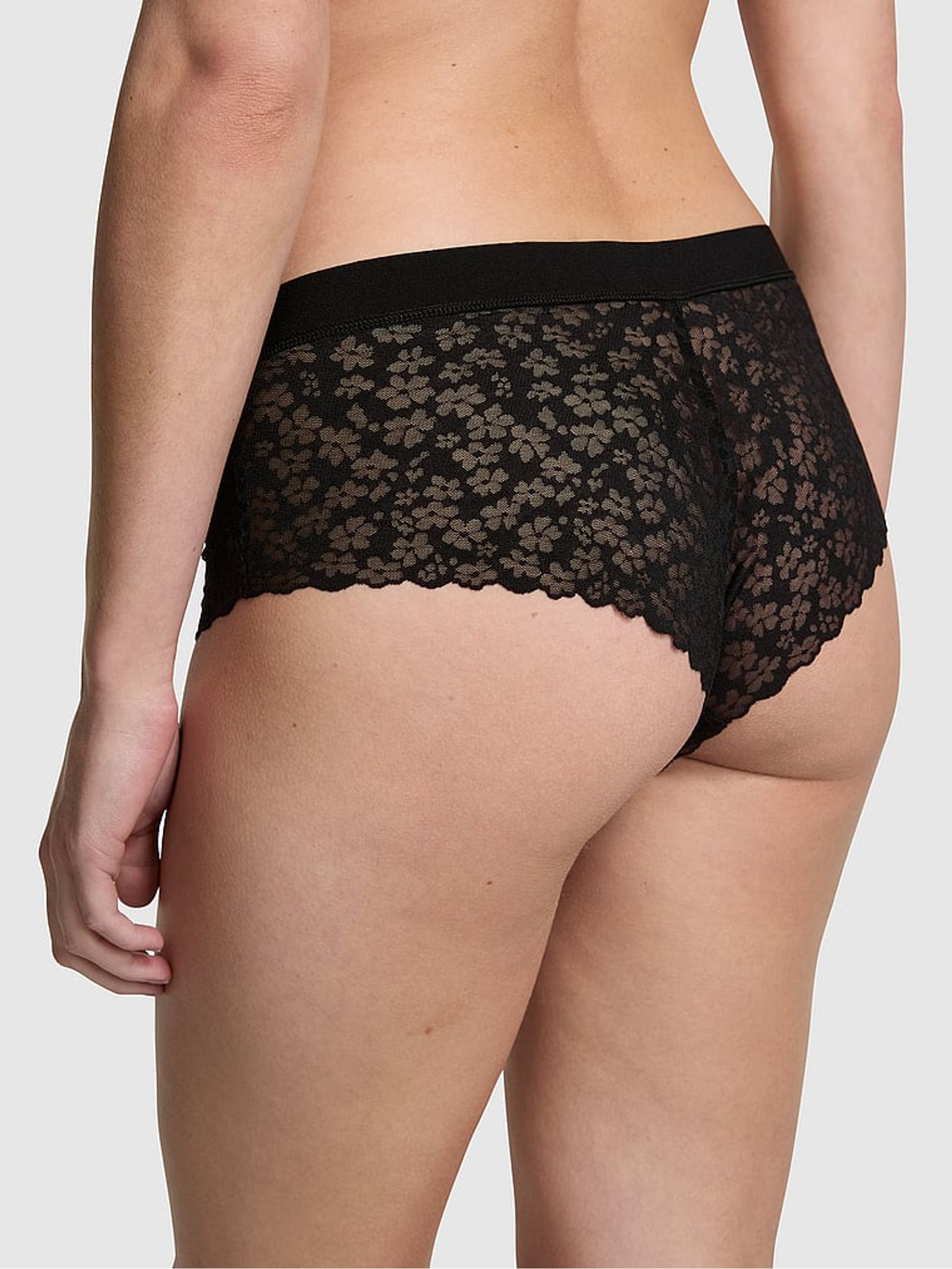 Pure Black Cheeky No Show Lace Knickers - Image 2 of 3