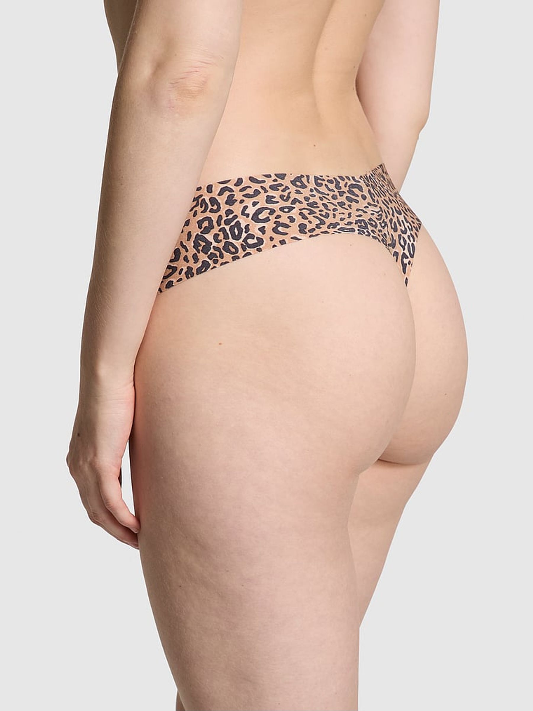 Brown Leopard High Leg Thong Knickers - Image 2 of 3